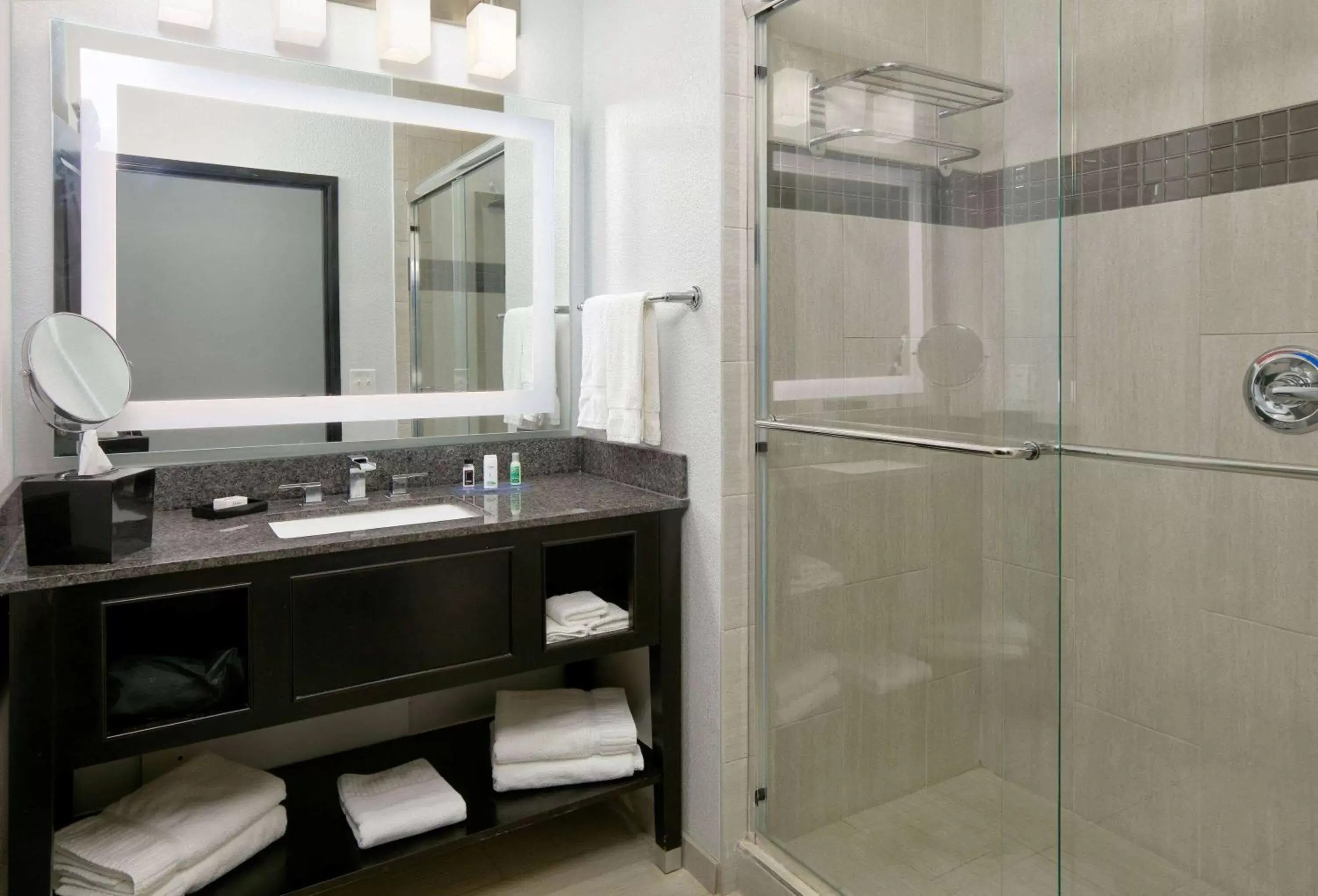 TV and multimedia, Bathroom in La Quinta Inn & Suites by Wyndham Lubbock Southwest