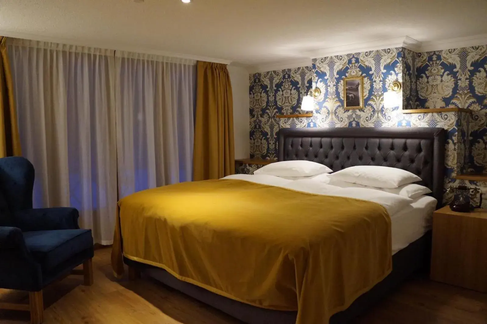 Bed in Hotel Walliserhof Zermatt
