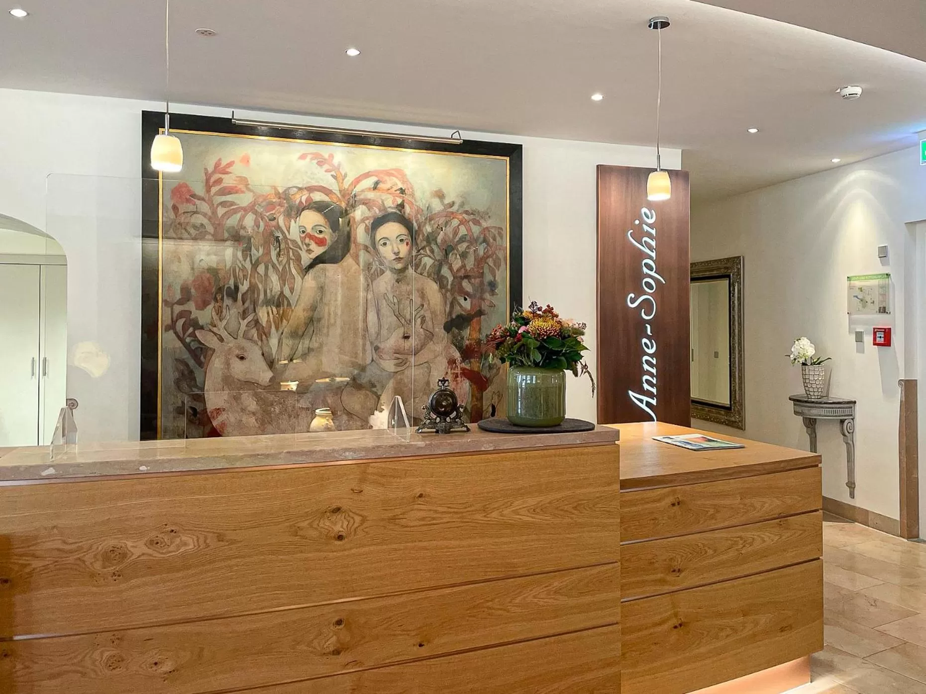 Lobby or reception in Hotel-Restaurant Anne-Sophie