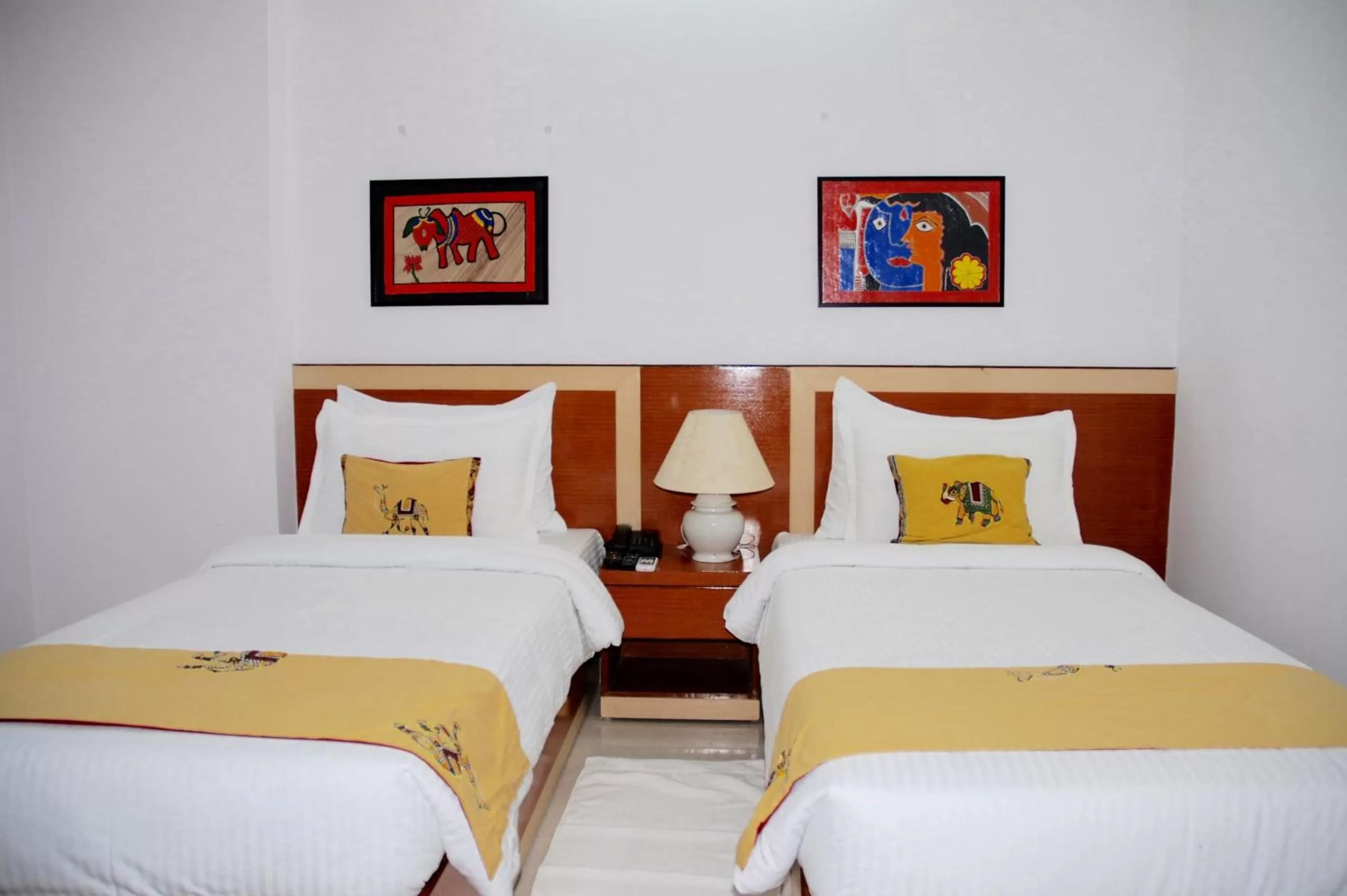 Bedroom, Bed in The Bodhgaya Hotel School