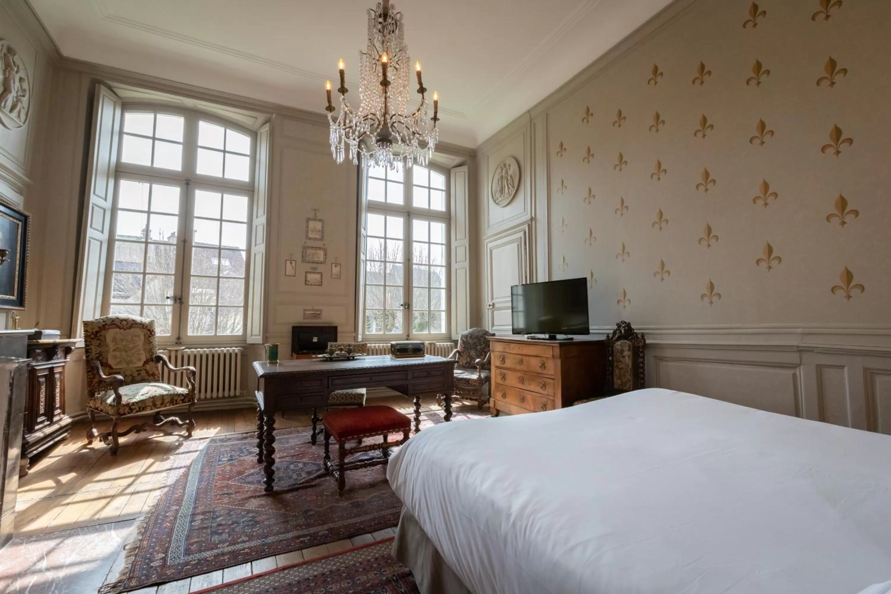 Bed in L'Hotel de Panette, Un exceptionnel château en coeur de ville