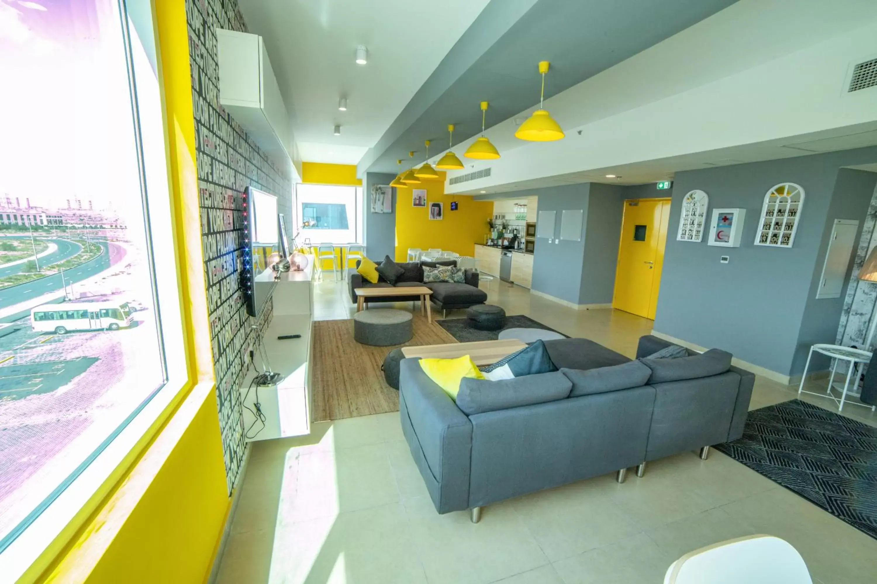 Living room, Lobby/Reception in KSK Homes Hotel Dubai Academic City