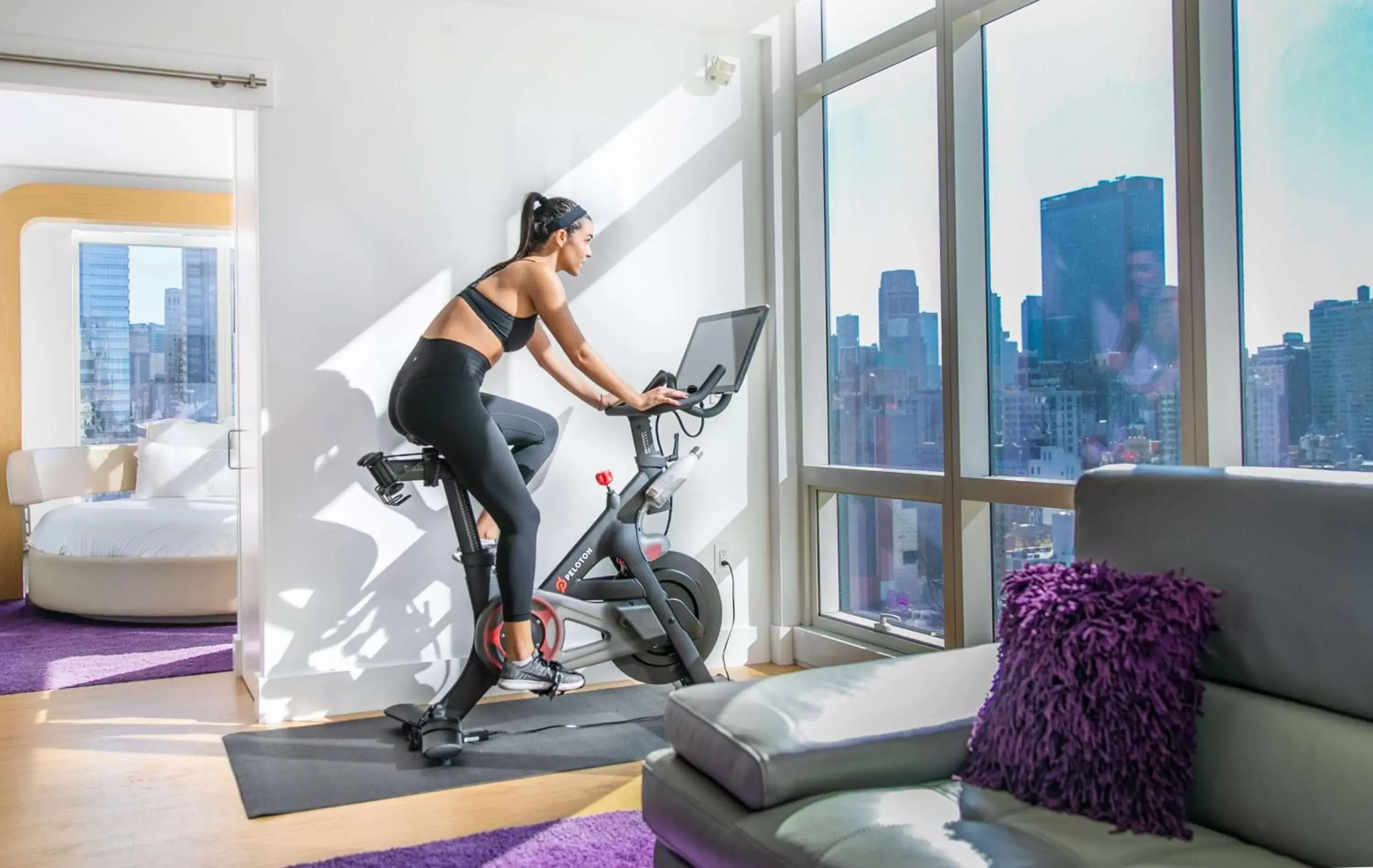 Photo of the whole room, Fitness Center/Facilities in YOTEL New York Times Square
