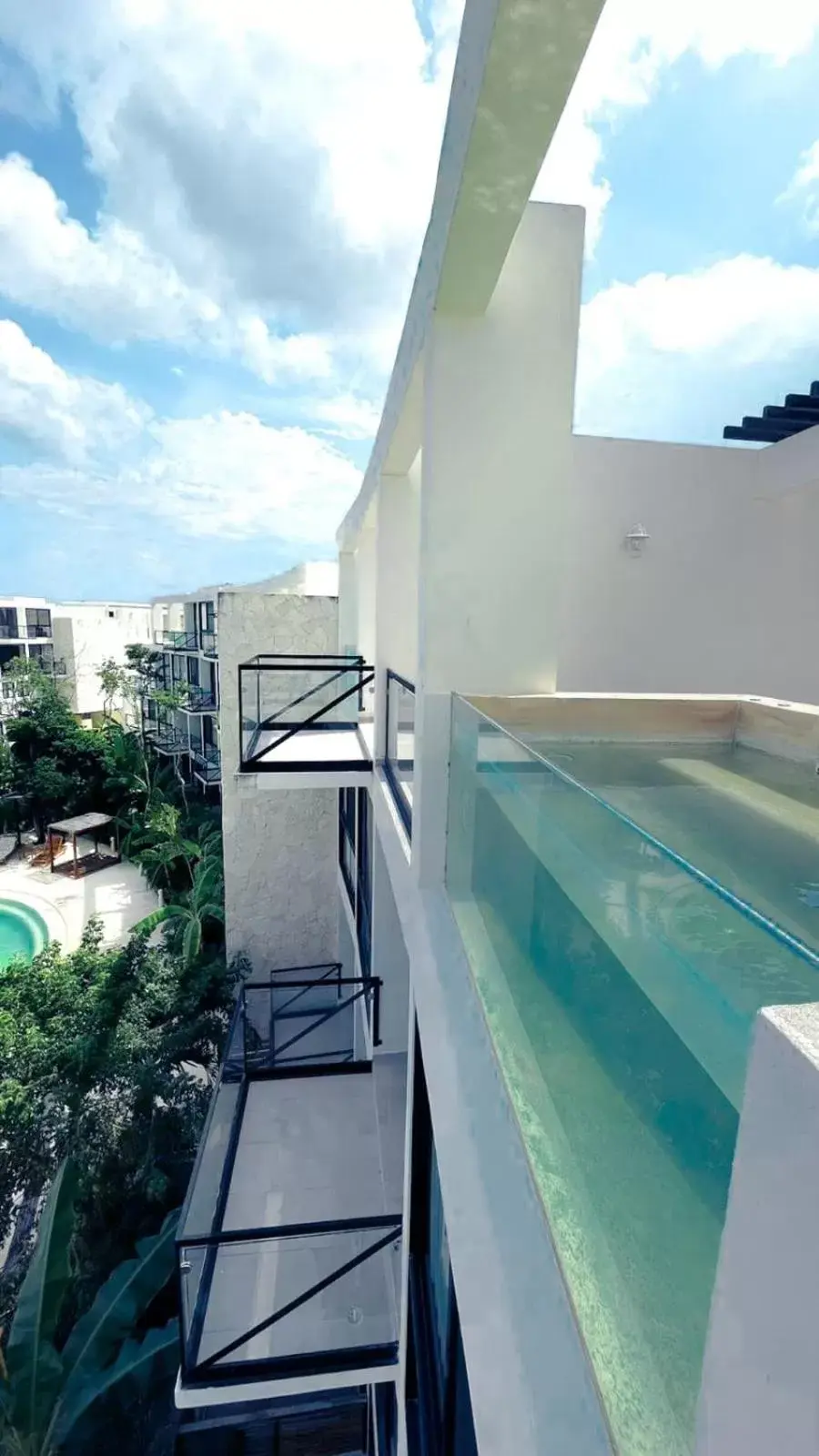 View (from property/room), Balcony/Terrace in The Waves Tulum