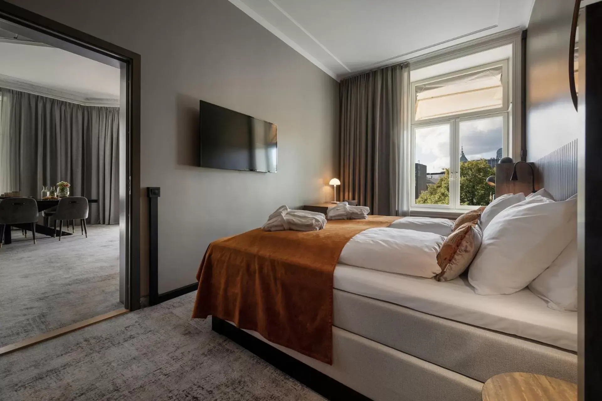 Bed in Karl Johan Hotel Bed in Karl Johan Hotel