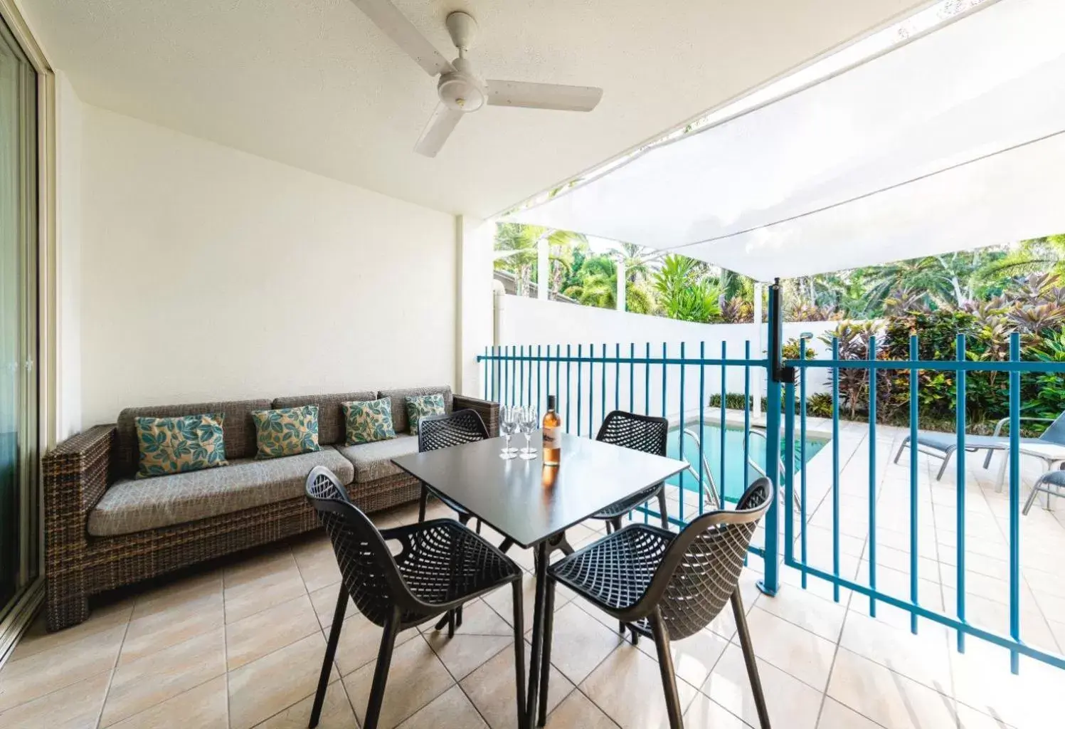 Patio in Silkari Lagoons Port Douglas