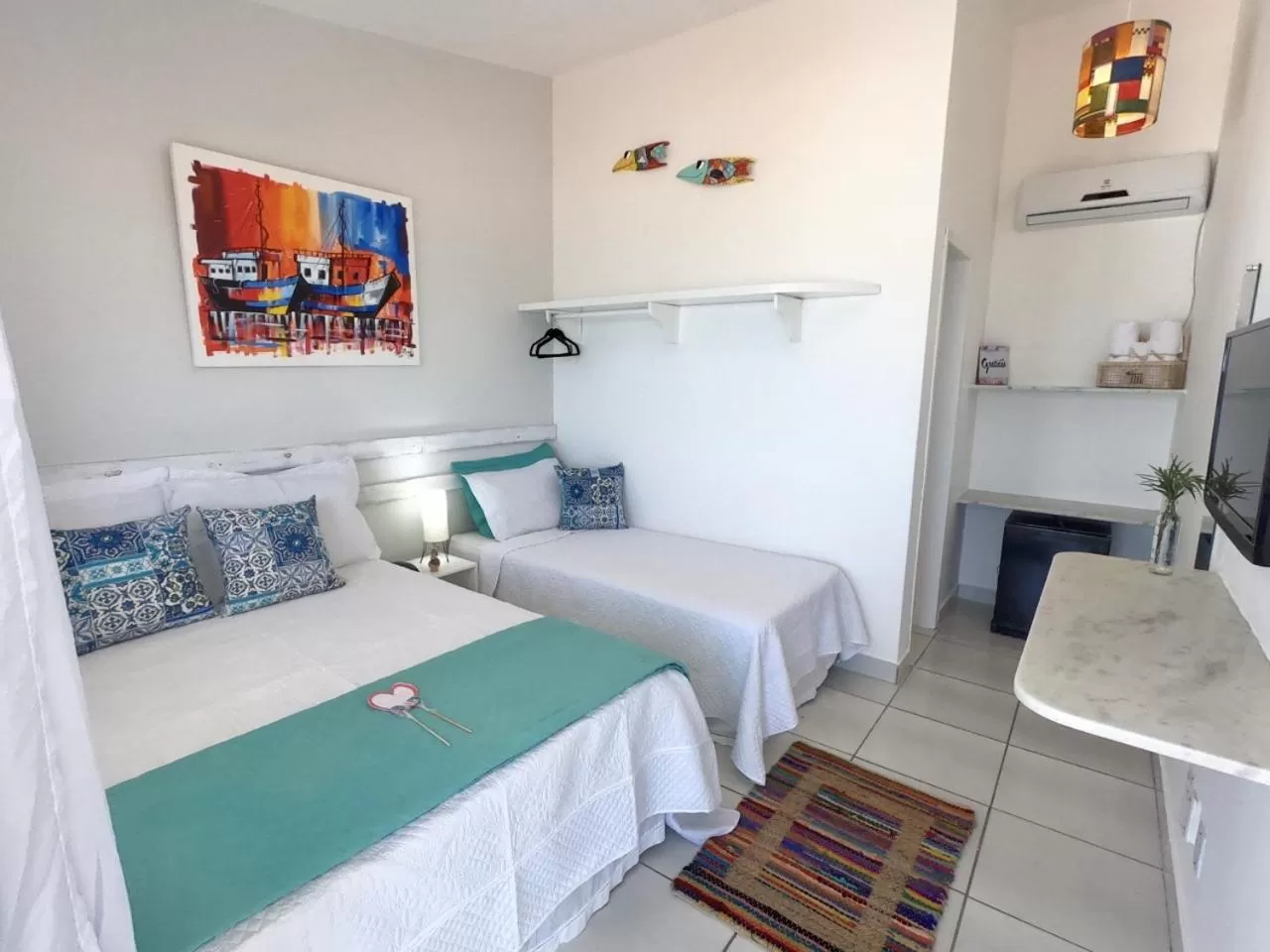 Standard Triple Room with Sea View in Pousada America do Sol