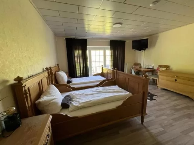 Bed in Hotel Rehkitz