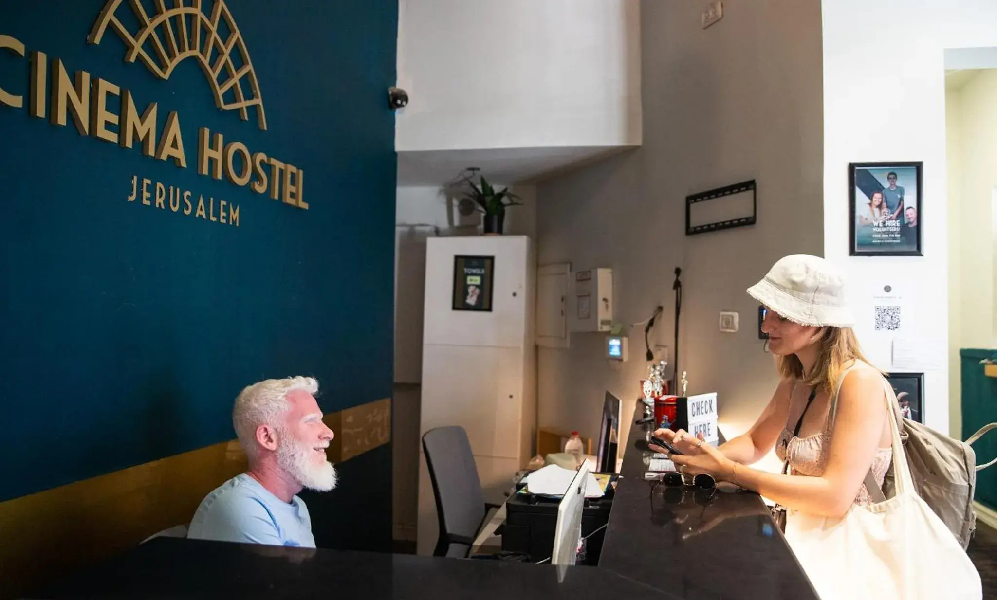 Lobby or reception in Cinema Hostel Jerusalem