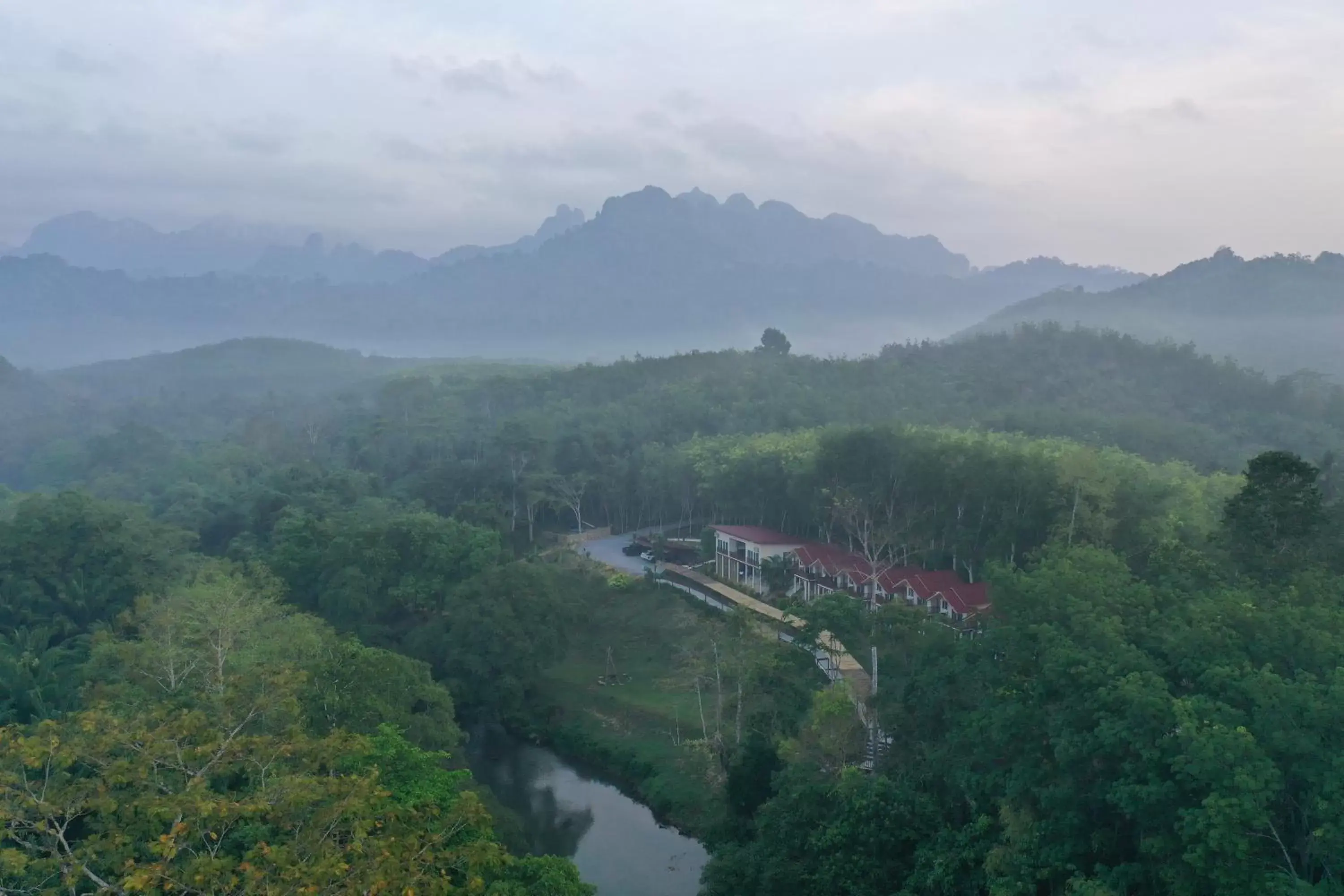 Natural landscape, Bird's-eye View in Khao Sok River Home Resort