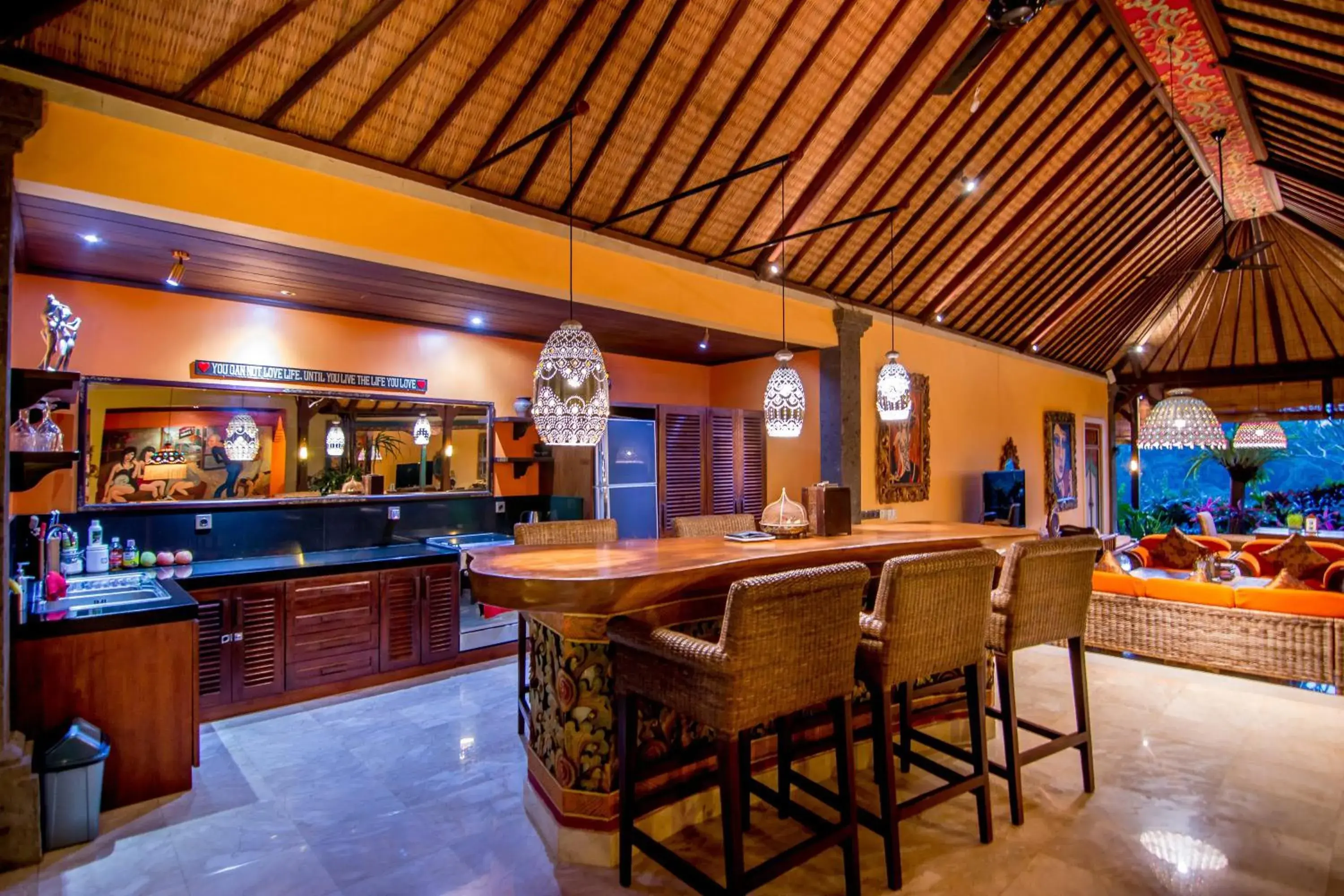 Coffee/tea facilities, Lounge/Bar in Bidadari Private Villas & Retreat