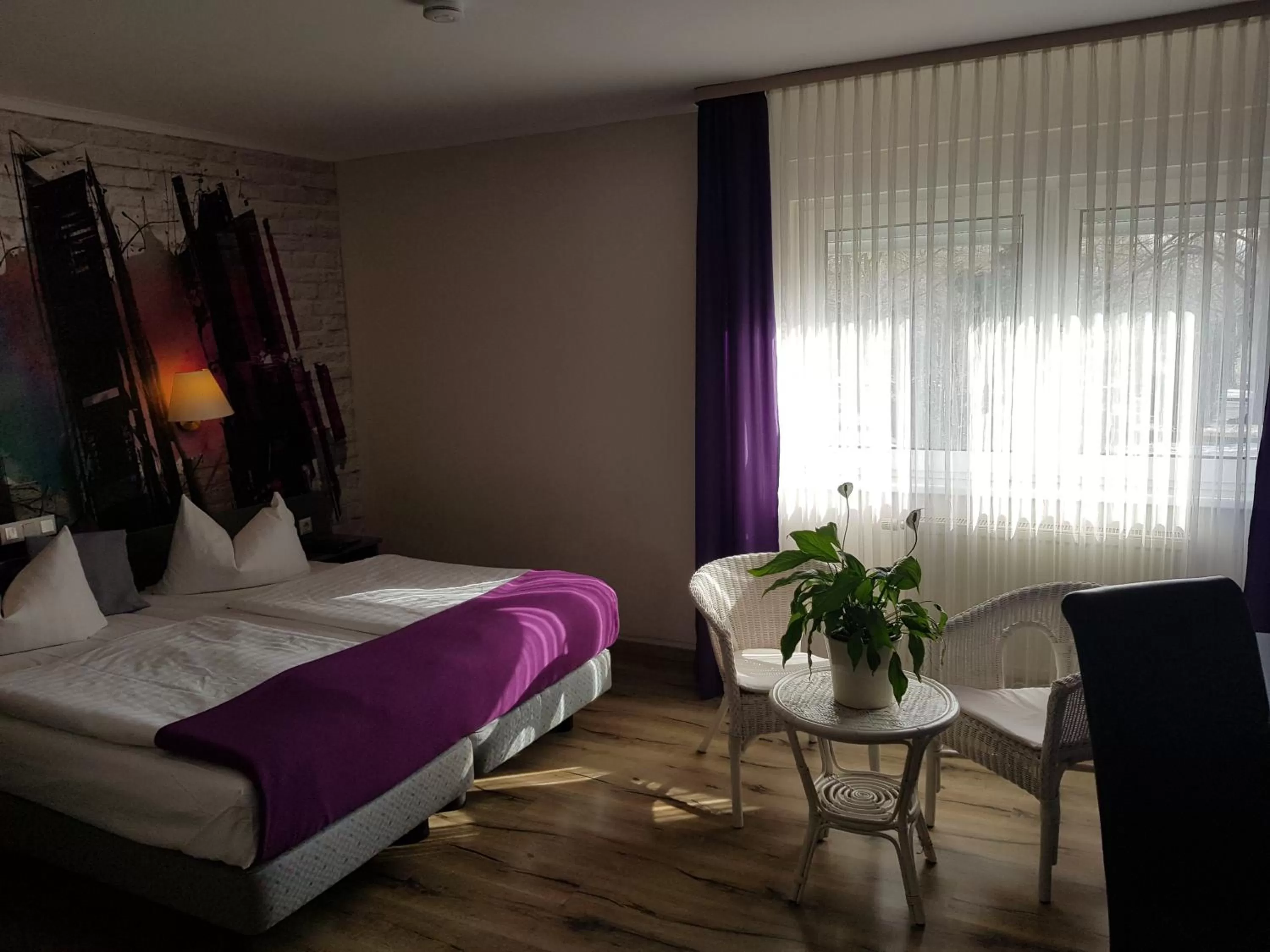 Photo of the whole room, Bed in Hotel Zur Fichtenbreite -Garni-