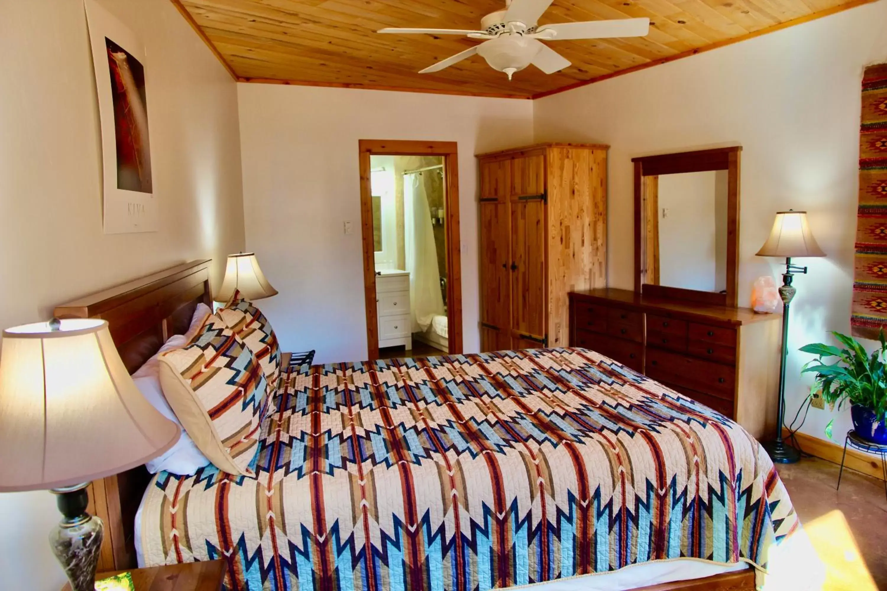 Bed in Red Moon Lodge