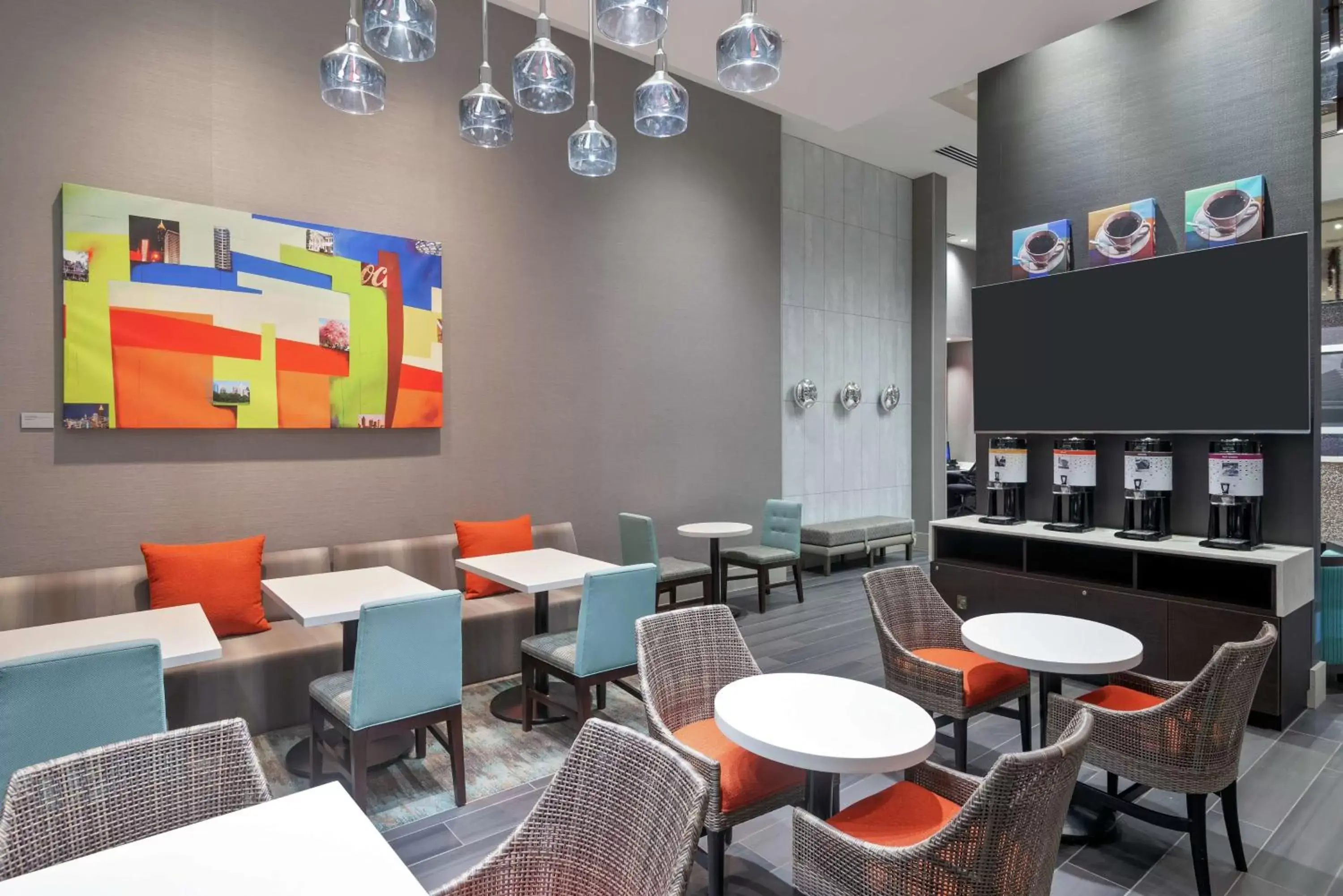 Lobby or reception, Restaurant/Places to Eat in Hampton Inn & Suites Atlanta Buckhead Place