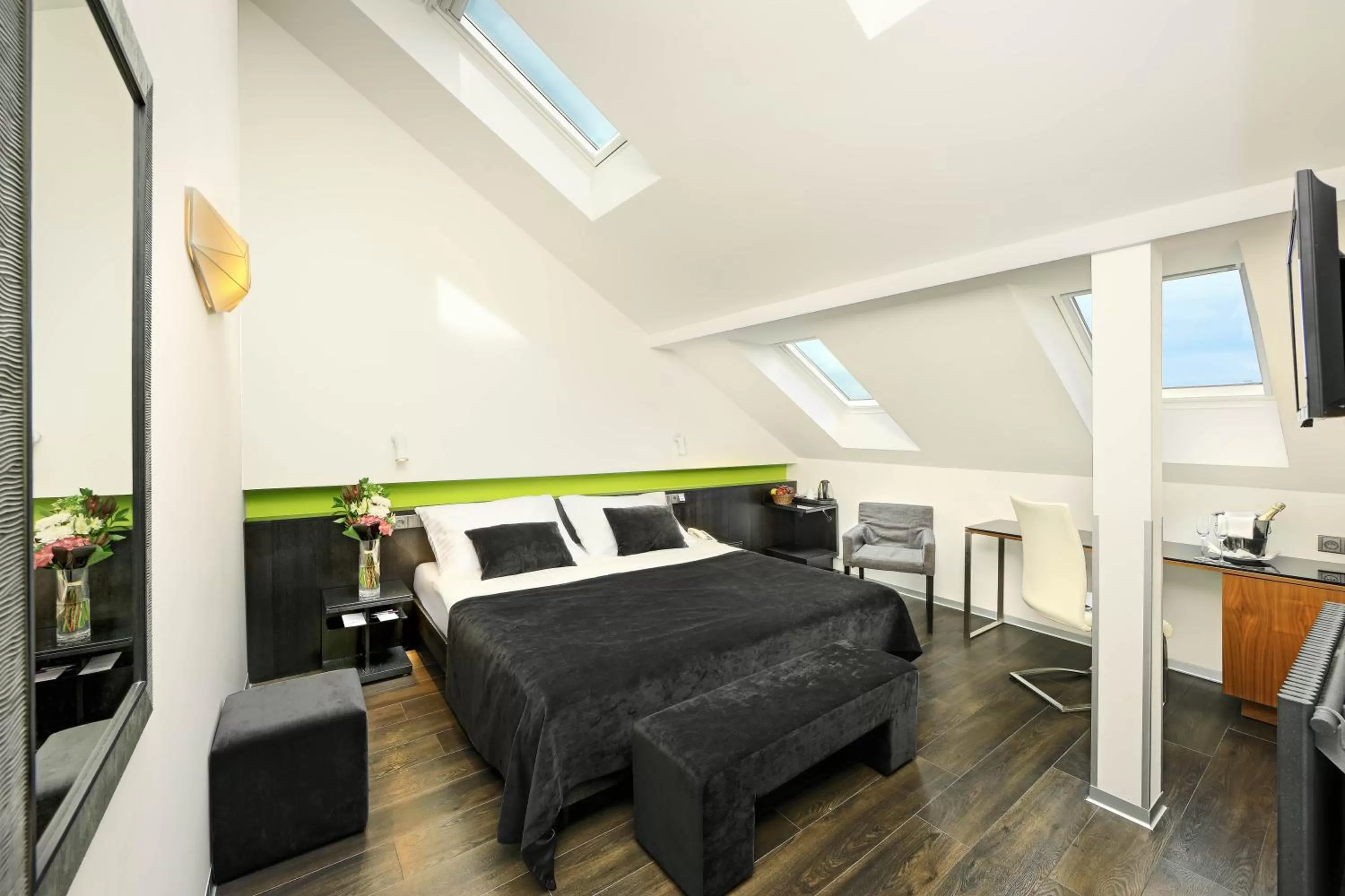 Bed in Ametyst Hotel Praha