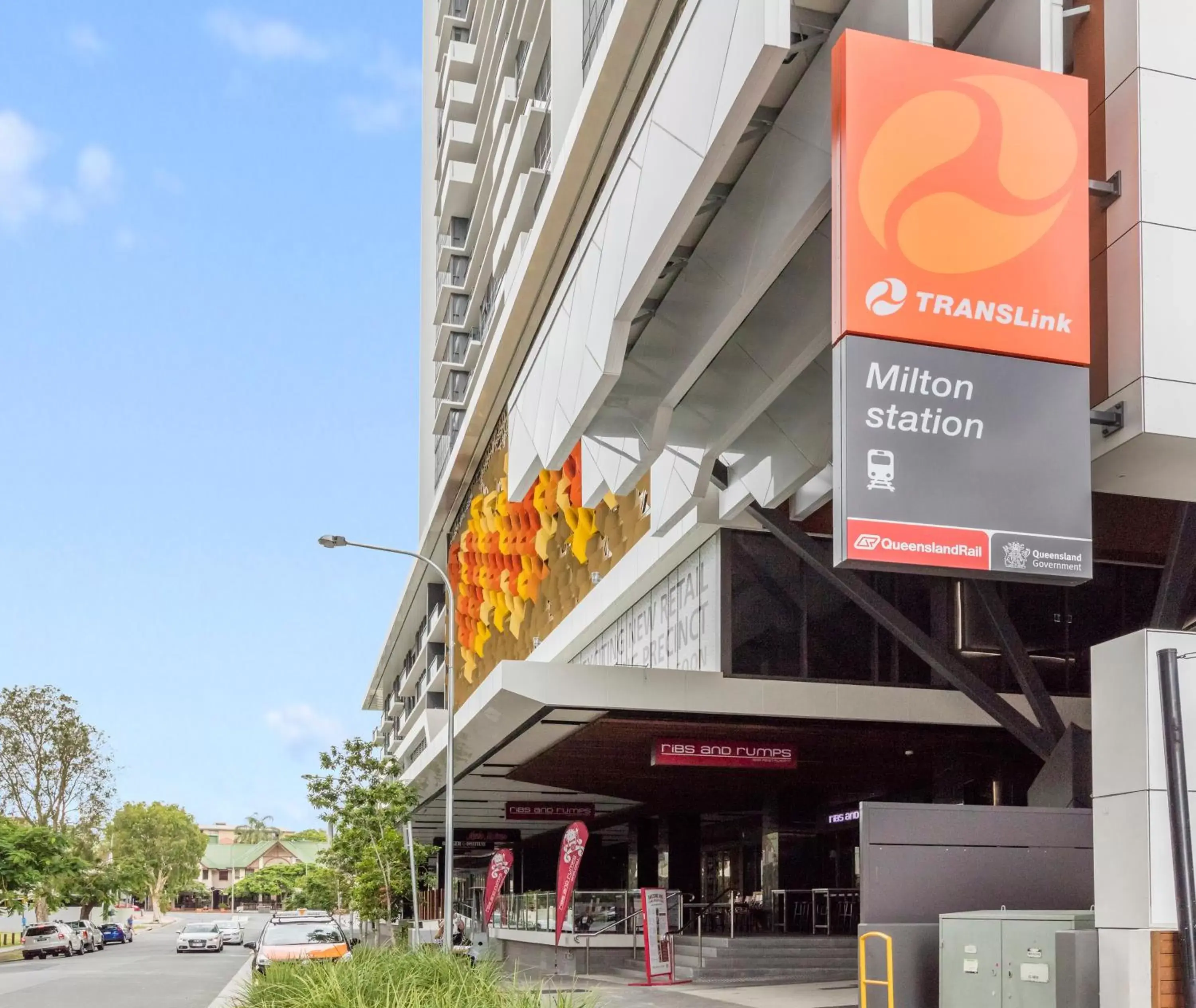 Facade/entrance in The Milton Brisbane Facade/entrance in The Milton Brisbane