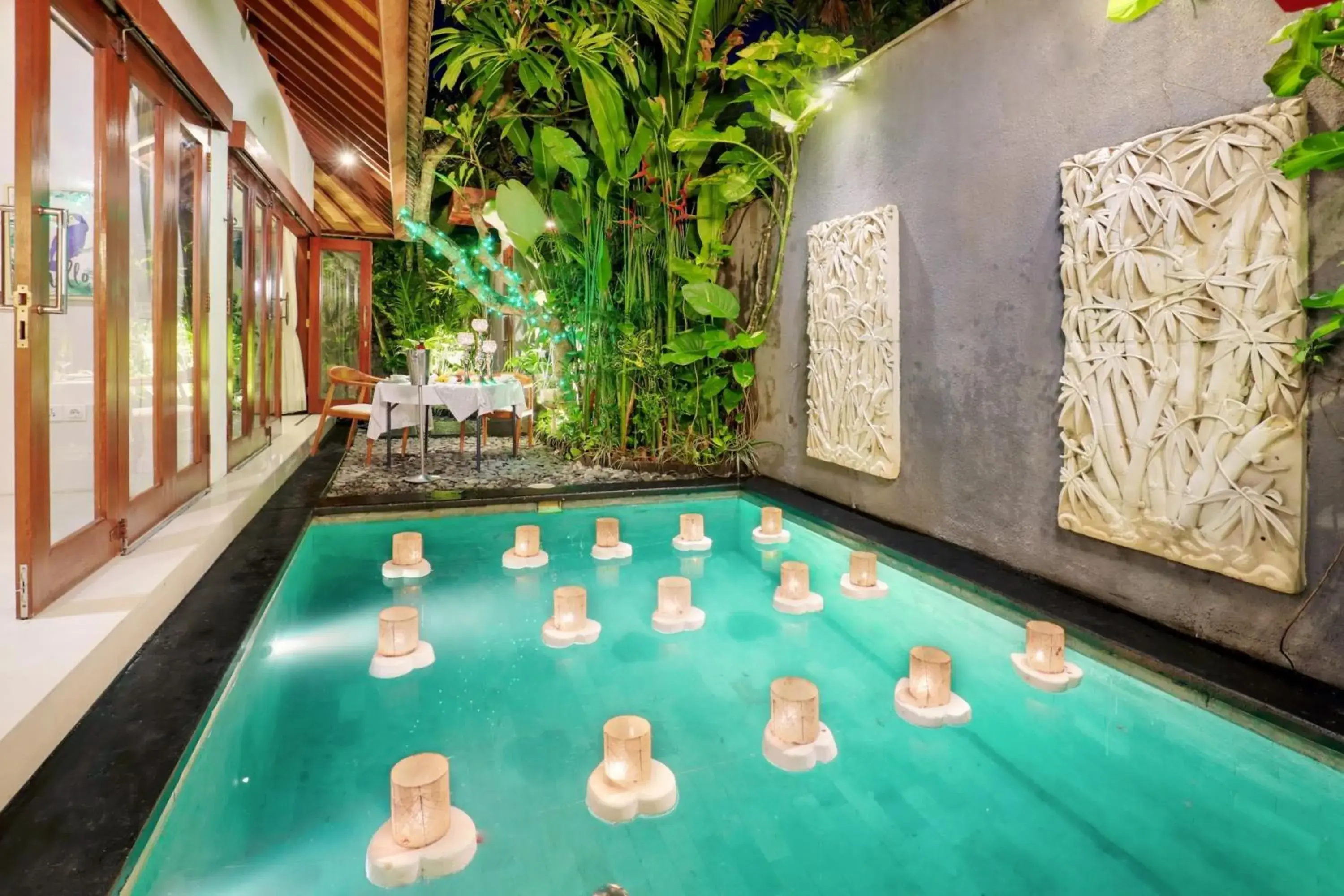 Decorative detail, Swimming Pool in Seminyak Sanctuary Villa by Ini Vie Hospitality