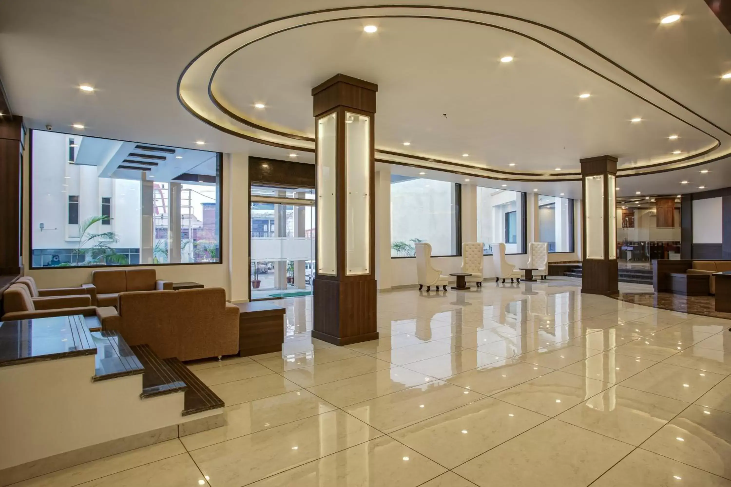 Lobby or reception in Hotel The Royal Krishna Lobby or reception in Hotel The Royal Krishna