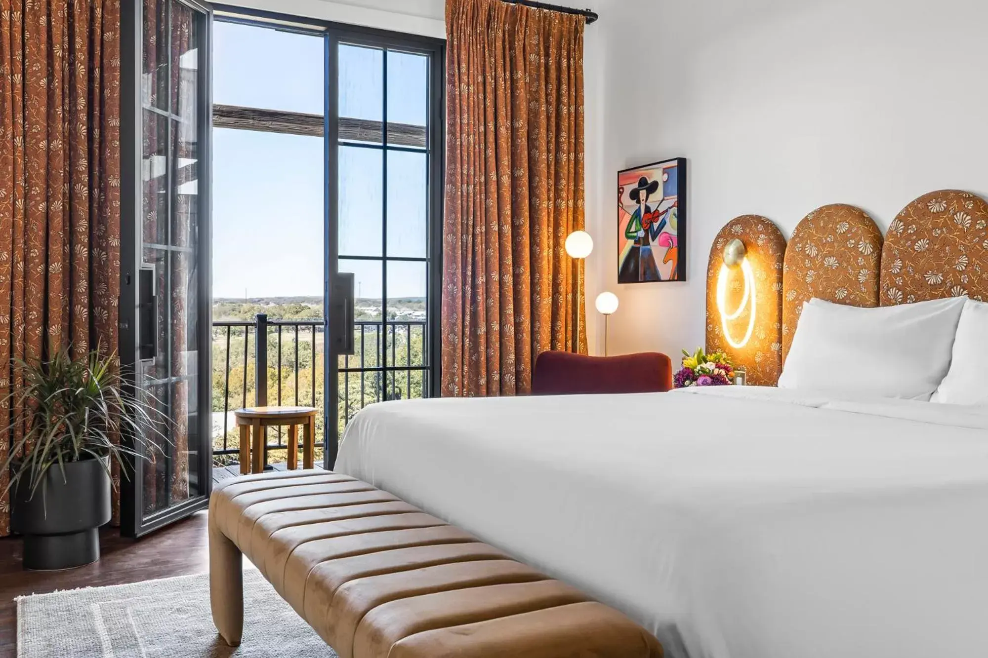 Balcony/Terrace, Bed in Gruene River Inn