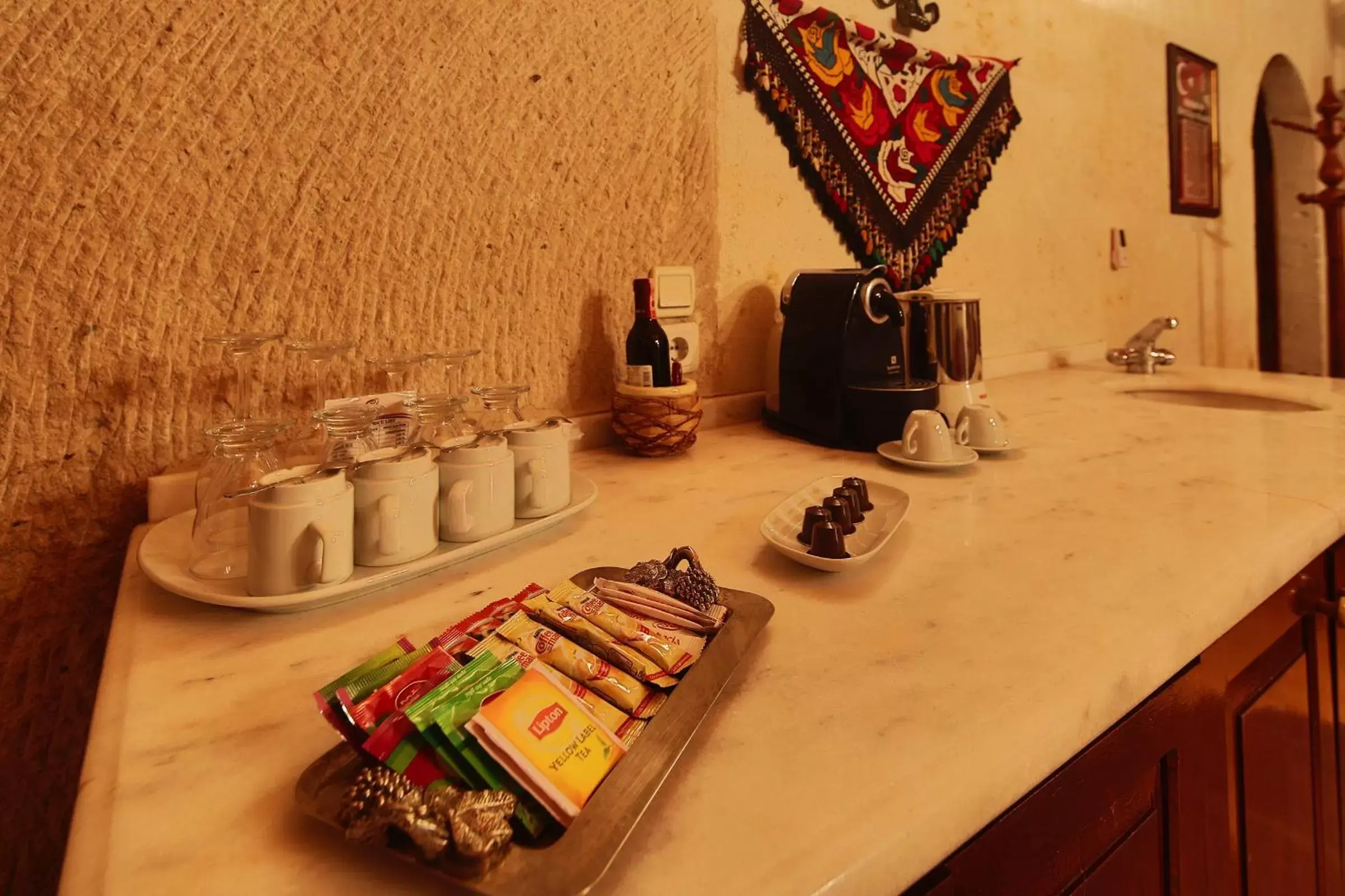 Kitchen or kitchenette in Cappadocia Cave Suites