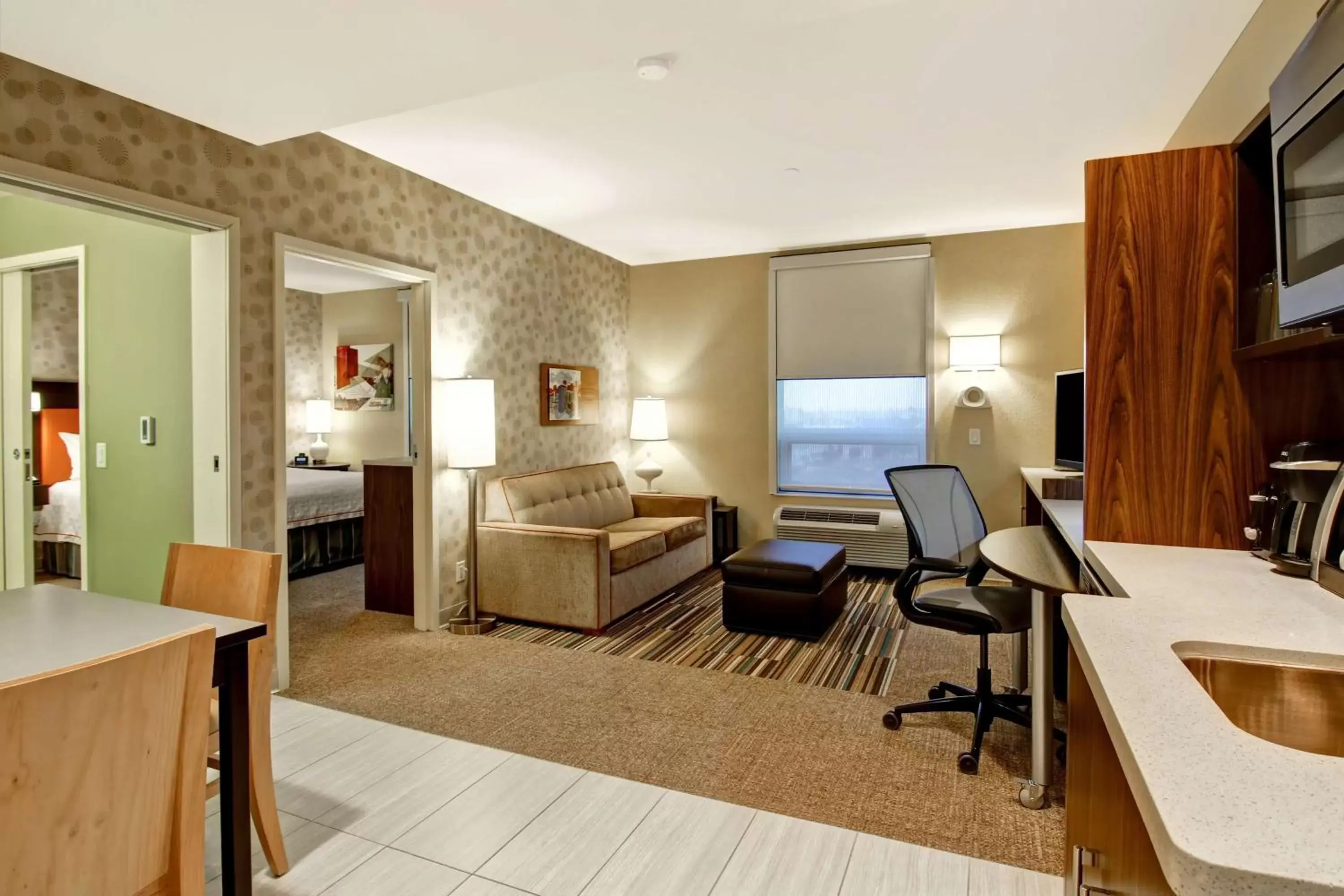 Bedroom, Seating Area in Home2 Suites by Hilton West Edmonton