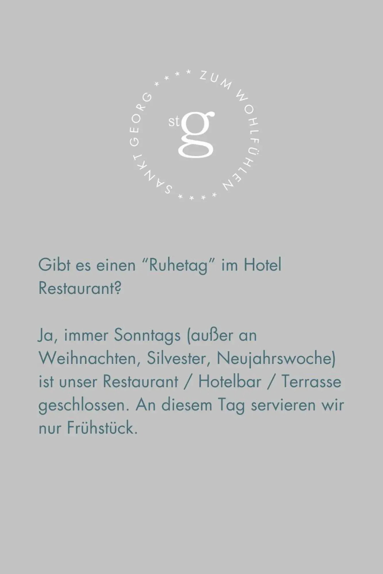 Restaurant/places to eat in Hotel St. Georg zum See