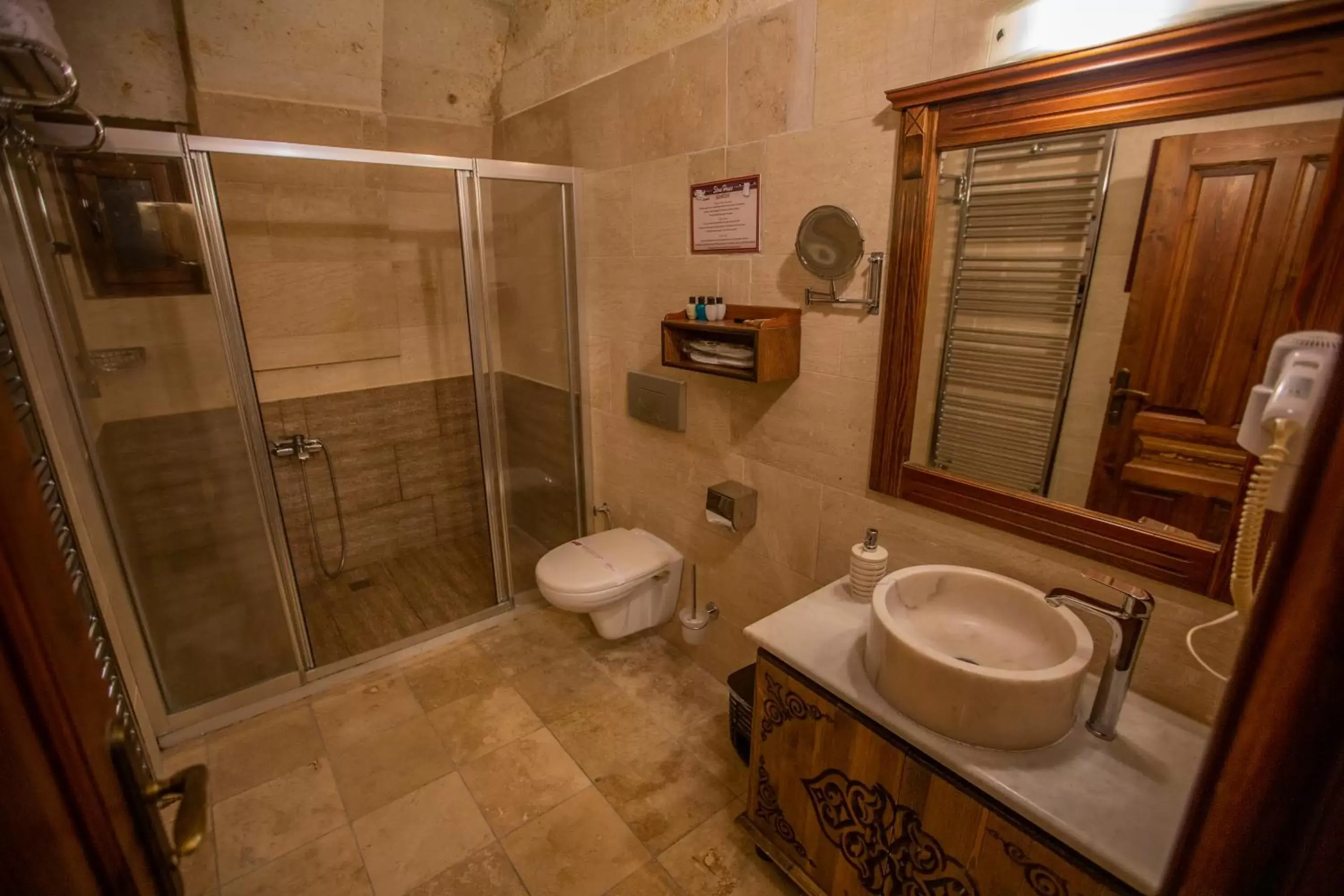 Bathroom in Stone House Cave Hotel