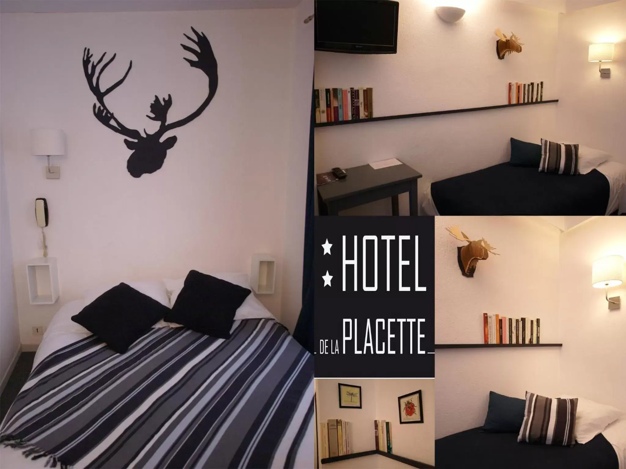 Bedroom, Bed in Hotel de la Placette Barcelonnette