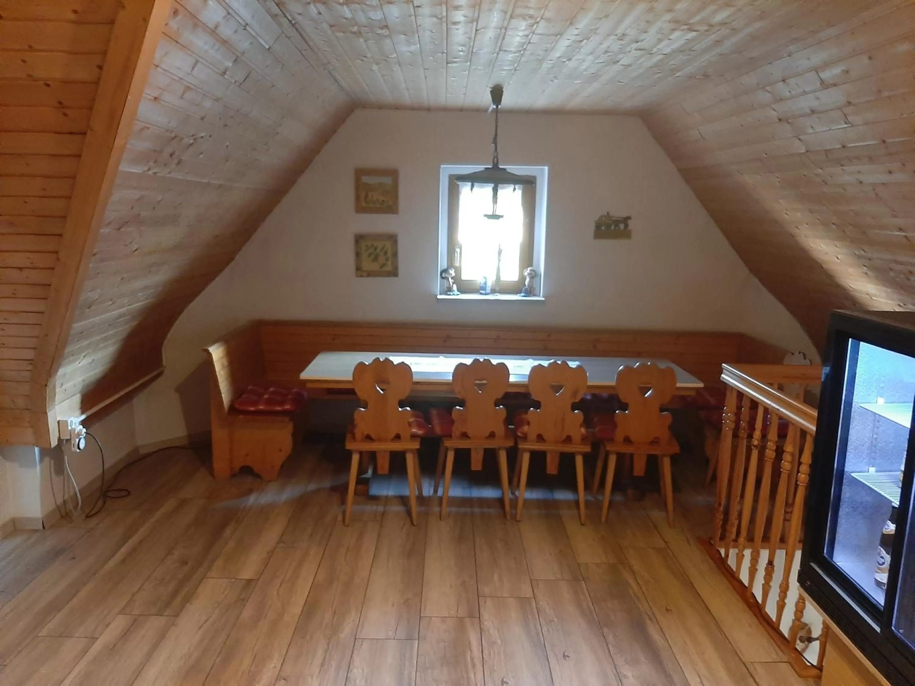 Communal lounge/ TV room in Gasthof zum Döhlerwald