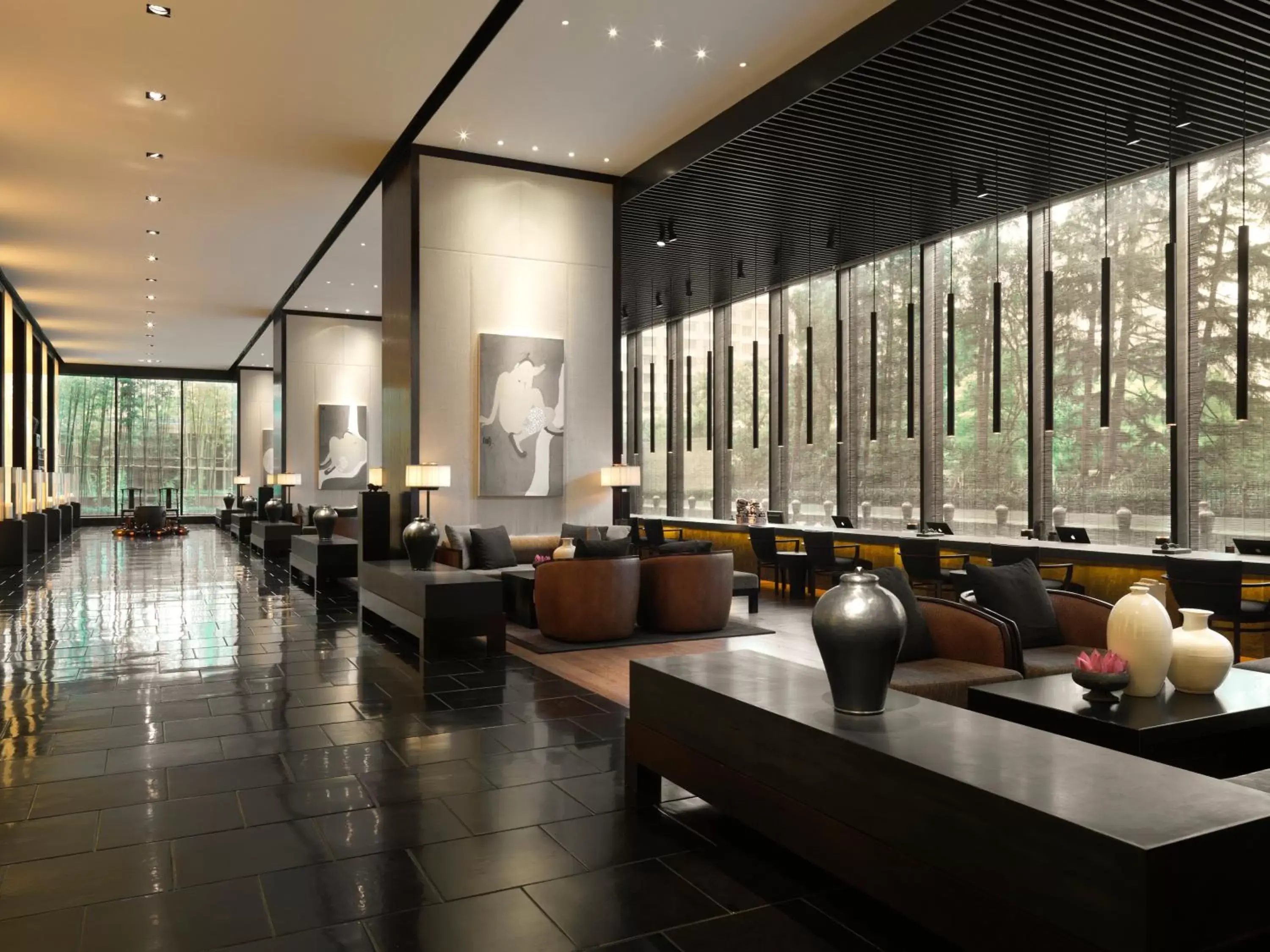 Lobby or reception, Restaurant/Places to Eat in The Puli Hotel And Spa