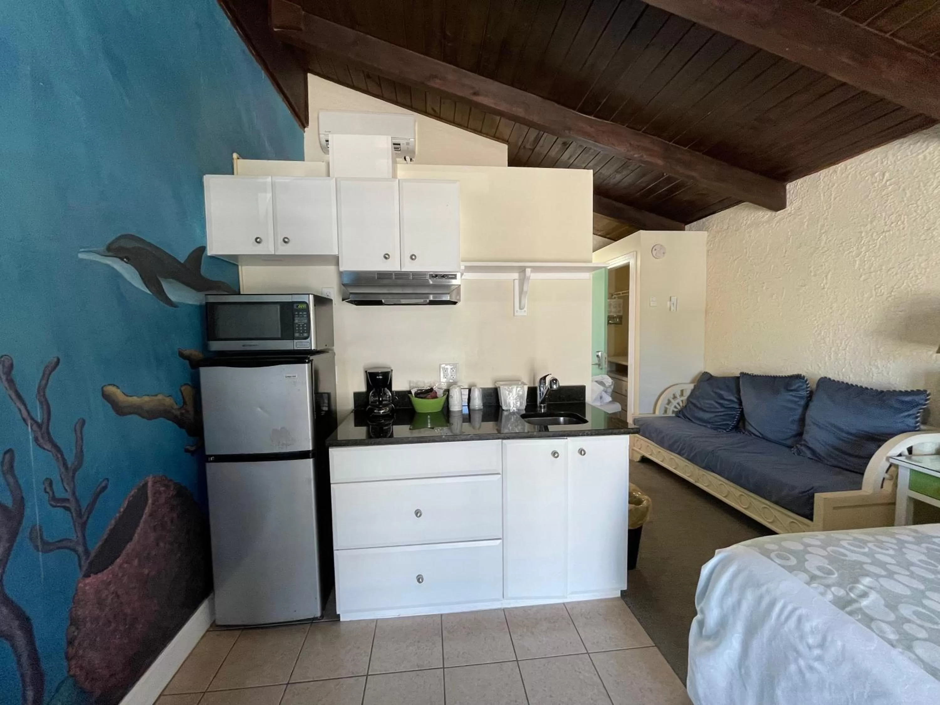Kitchen or kitchenette in Magic Beach Motel - Vilano Beach, Saint Augustine
