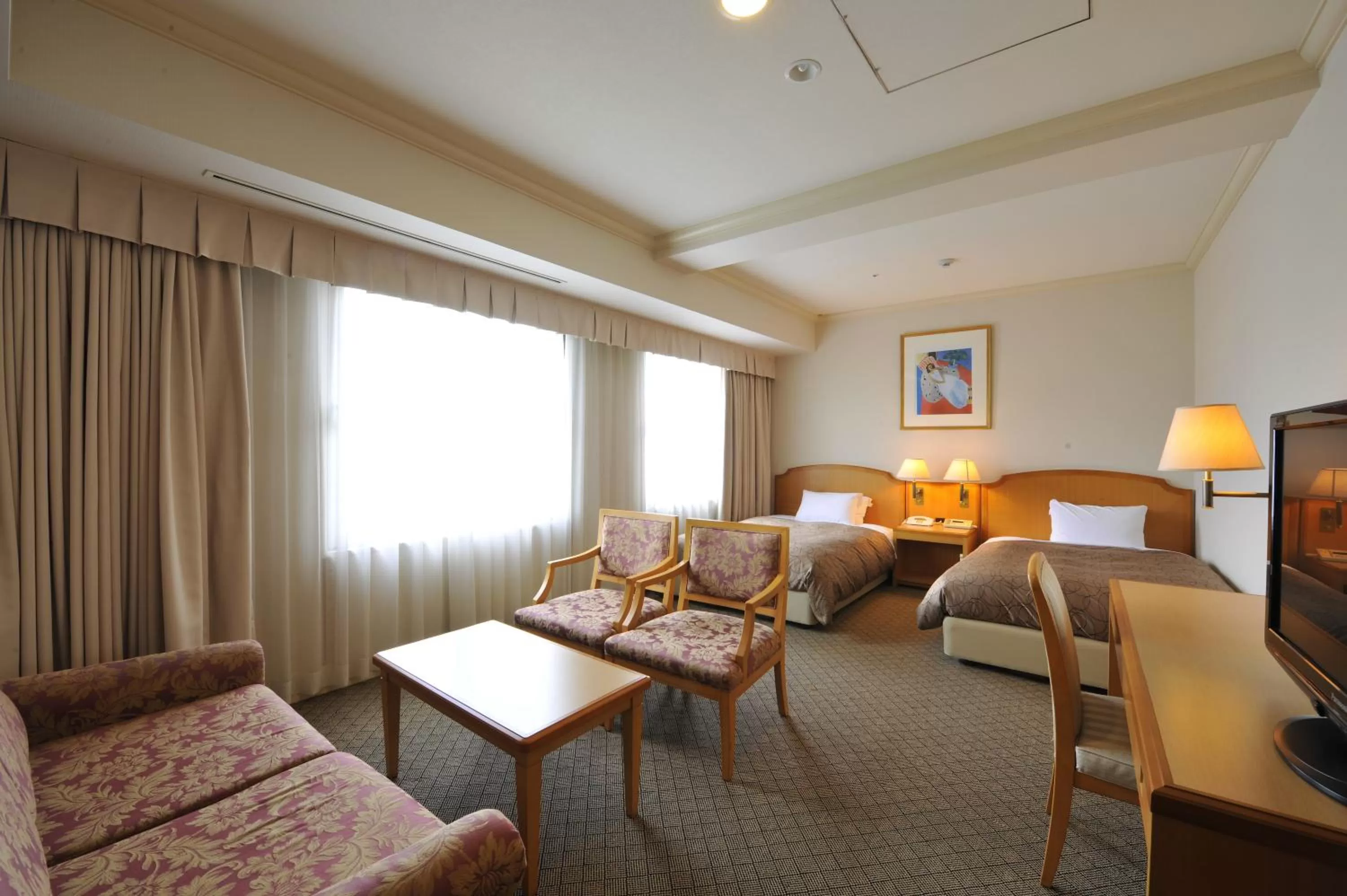 Photo of the whole room, Bed in HOTEL MYSTAYS Matsuyama