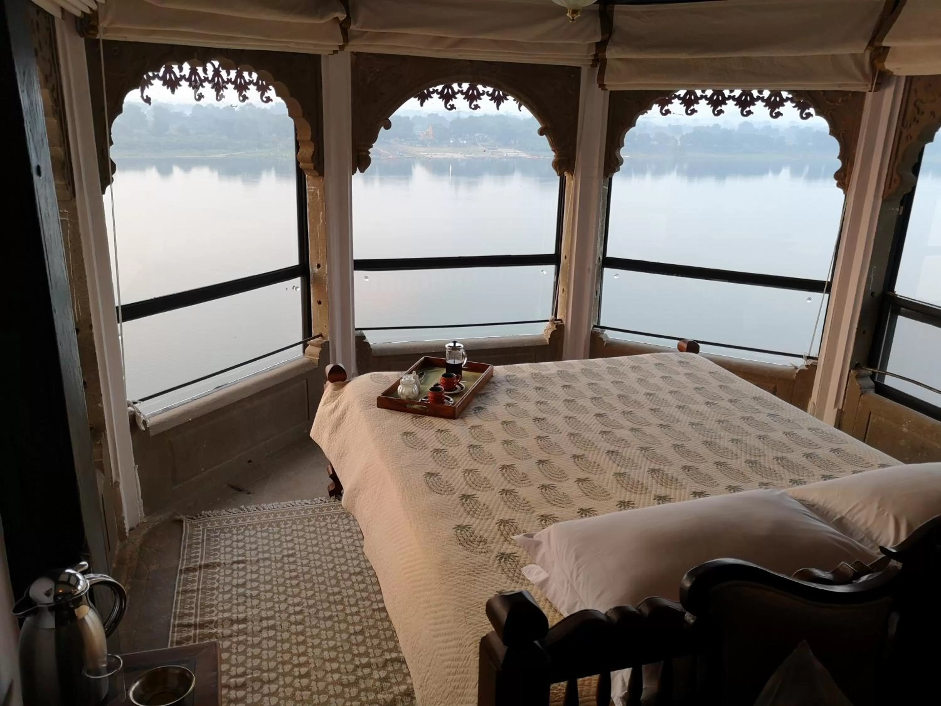 Deluxe Double Room with Balcony - single occupancy in Ahilya Fort