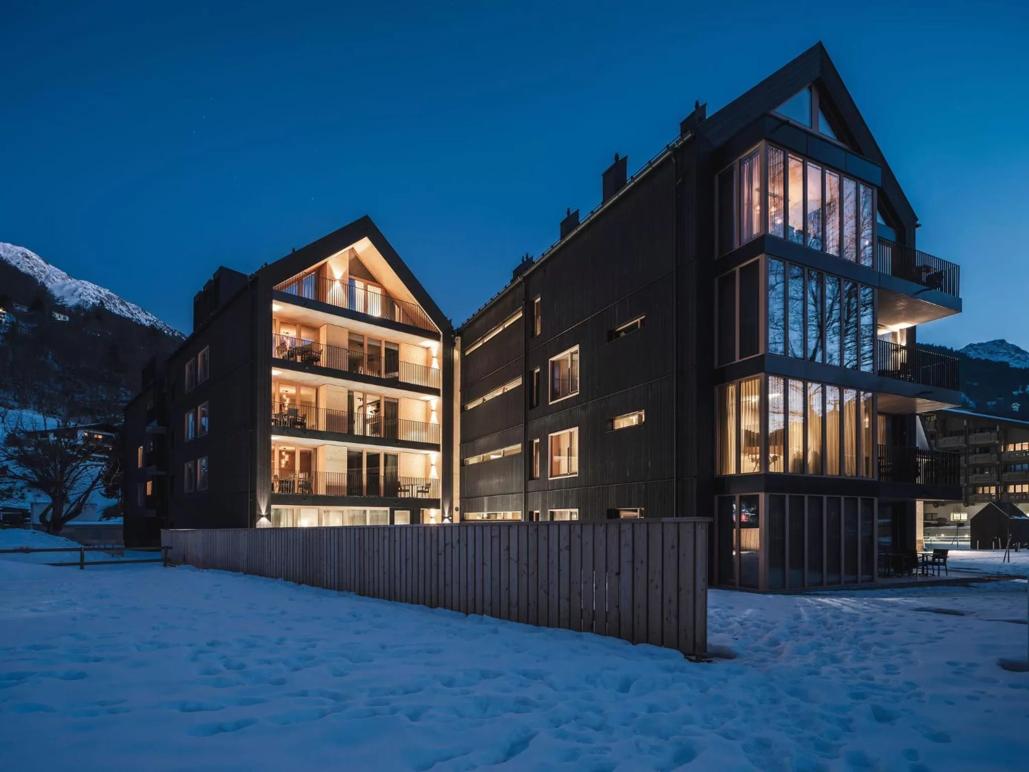 Property building, Winter in PURE Resort Schruns