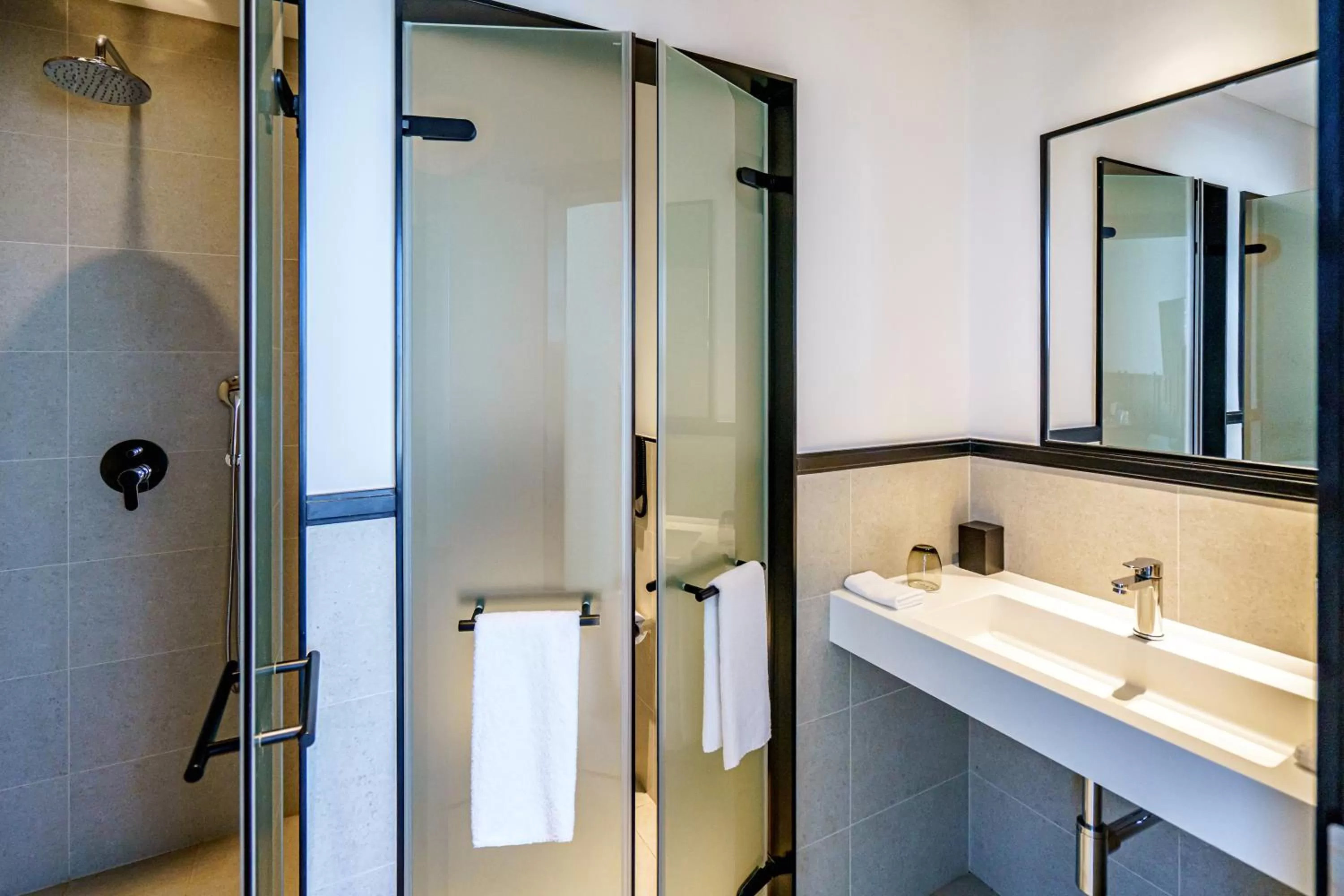 Bathroom in FORM Hotel Al Jaddaf, Dubai, a Member of Design Hotels