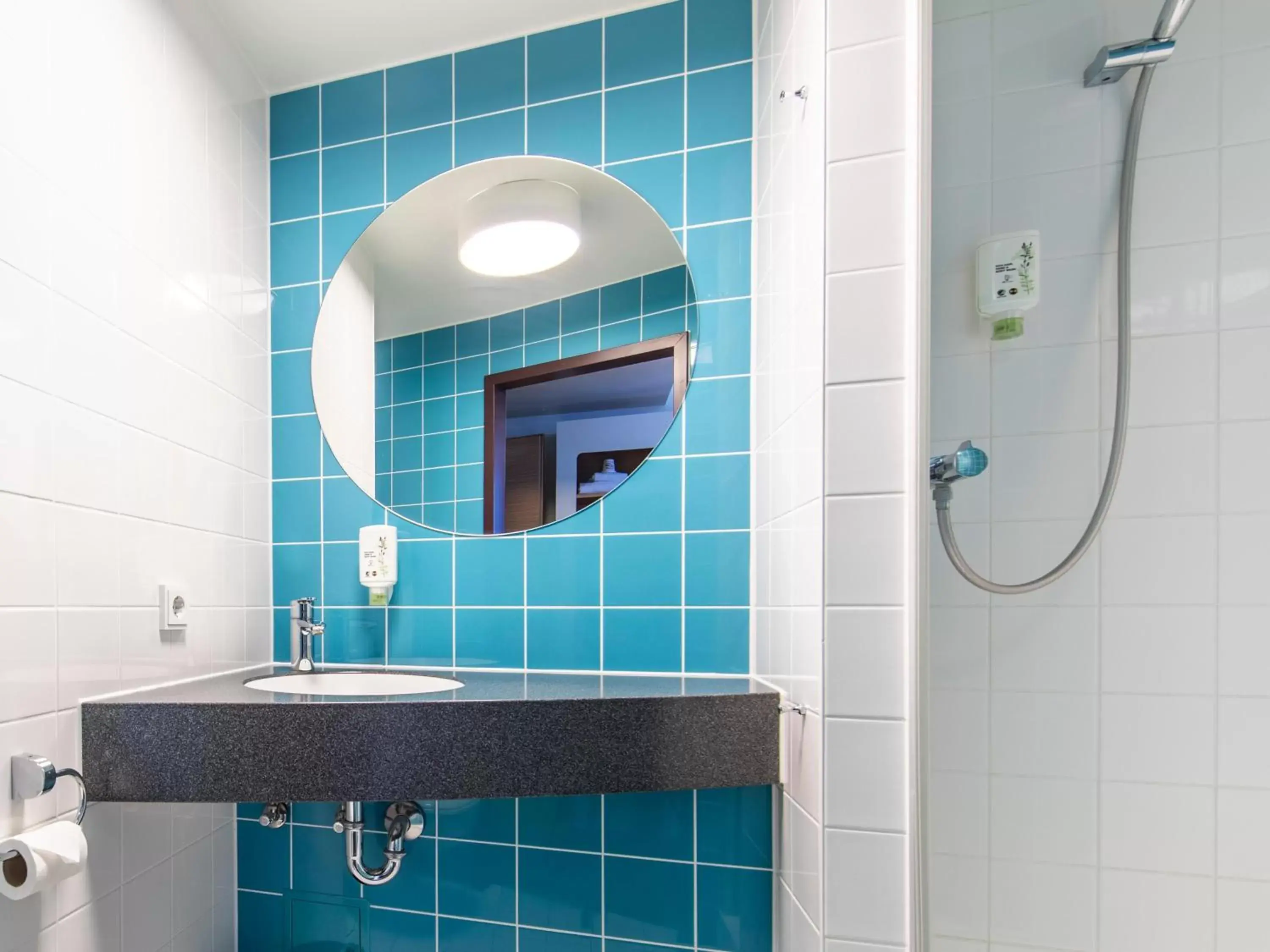 Shower, Bathroom in B&B Hotel Rosenheim