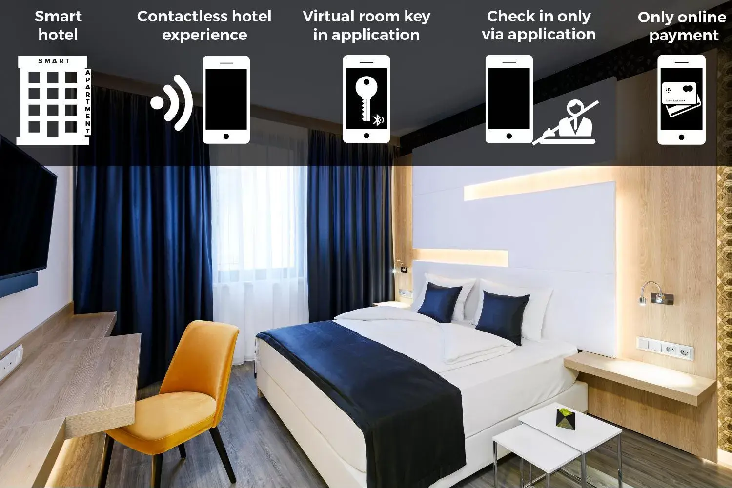 Bedroom, Bed in KViHotel Budapest - the smart hotel