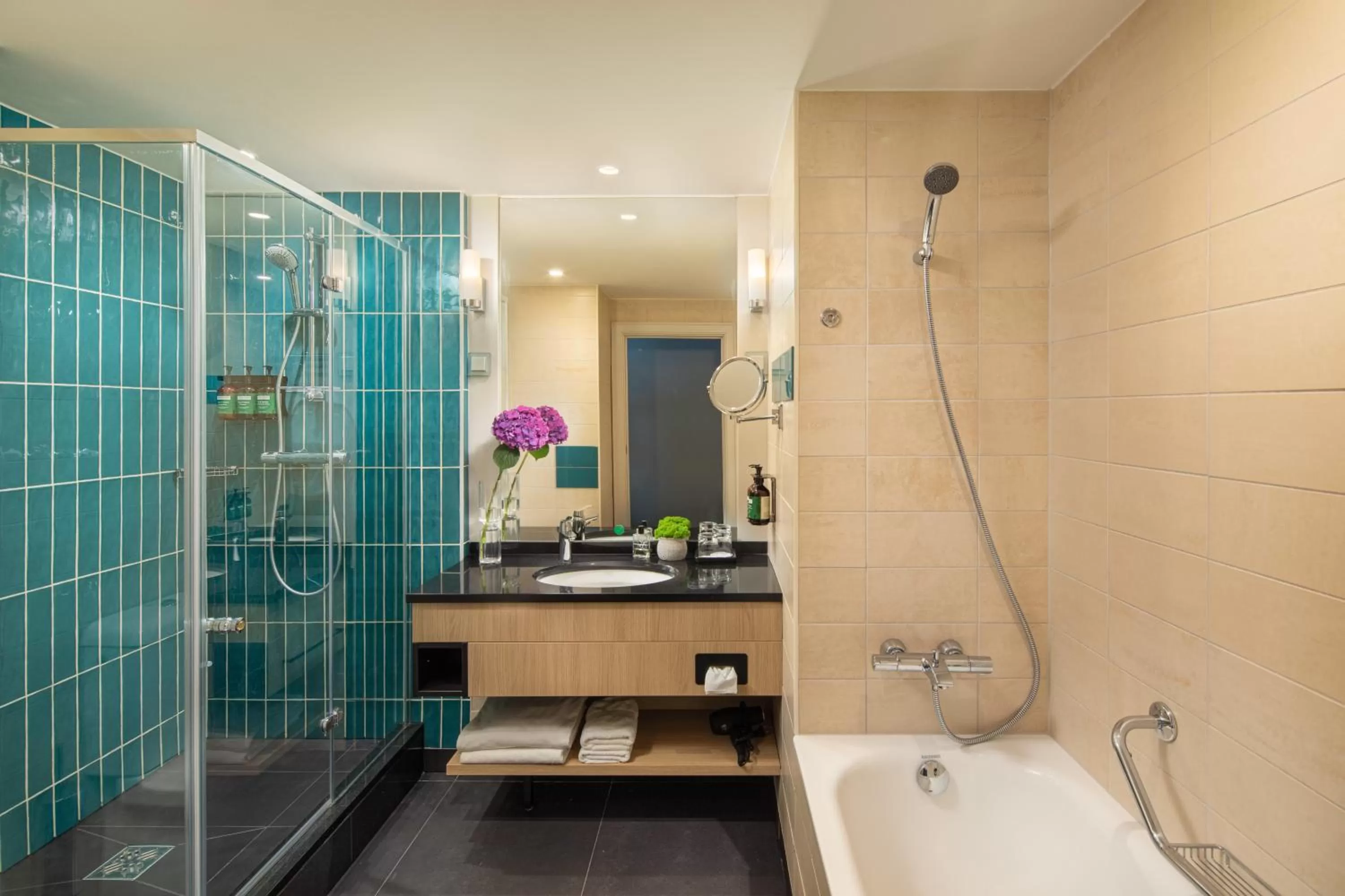 Shower in Crowne Plaza Budapest by IHG