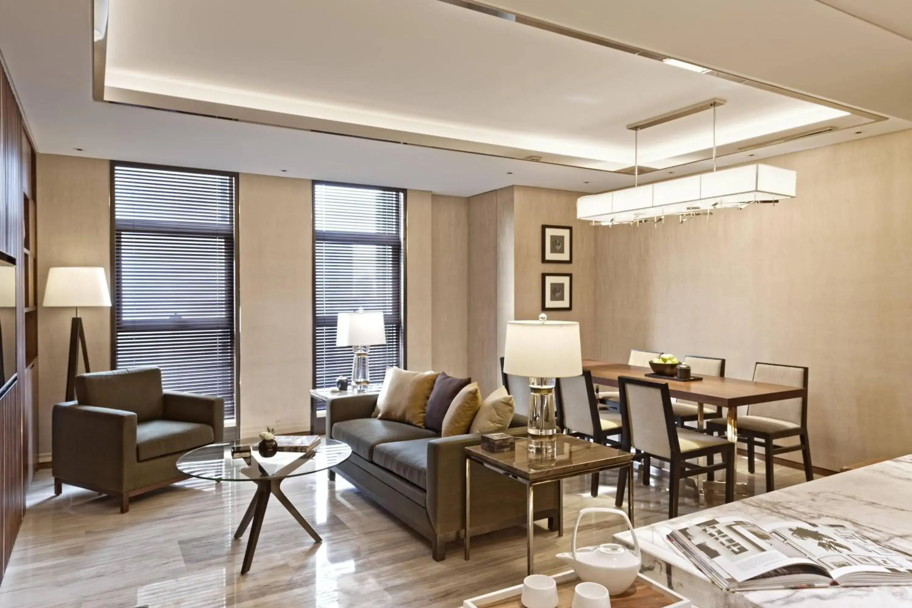 Living room, Seating Area in The Fairway Place, Xi'an - Marriott Executive Apartments