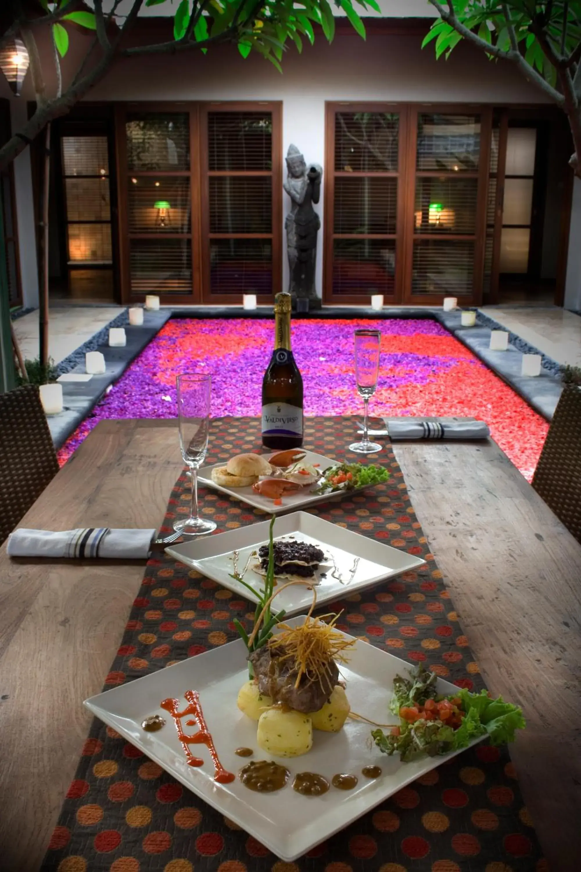 Dining area, Swimming Pool in Ajanta Villas