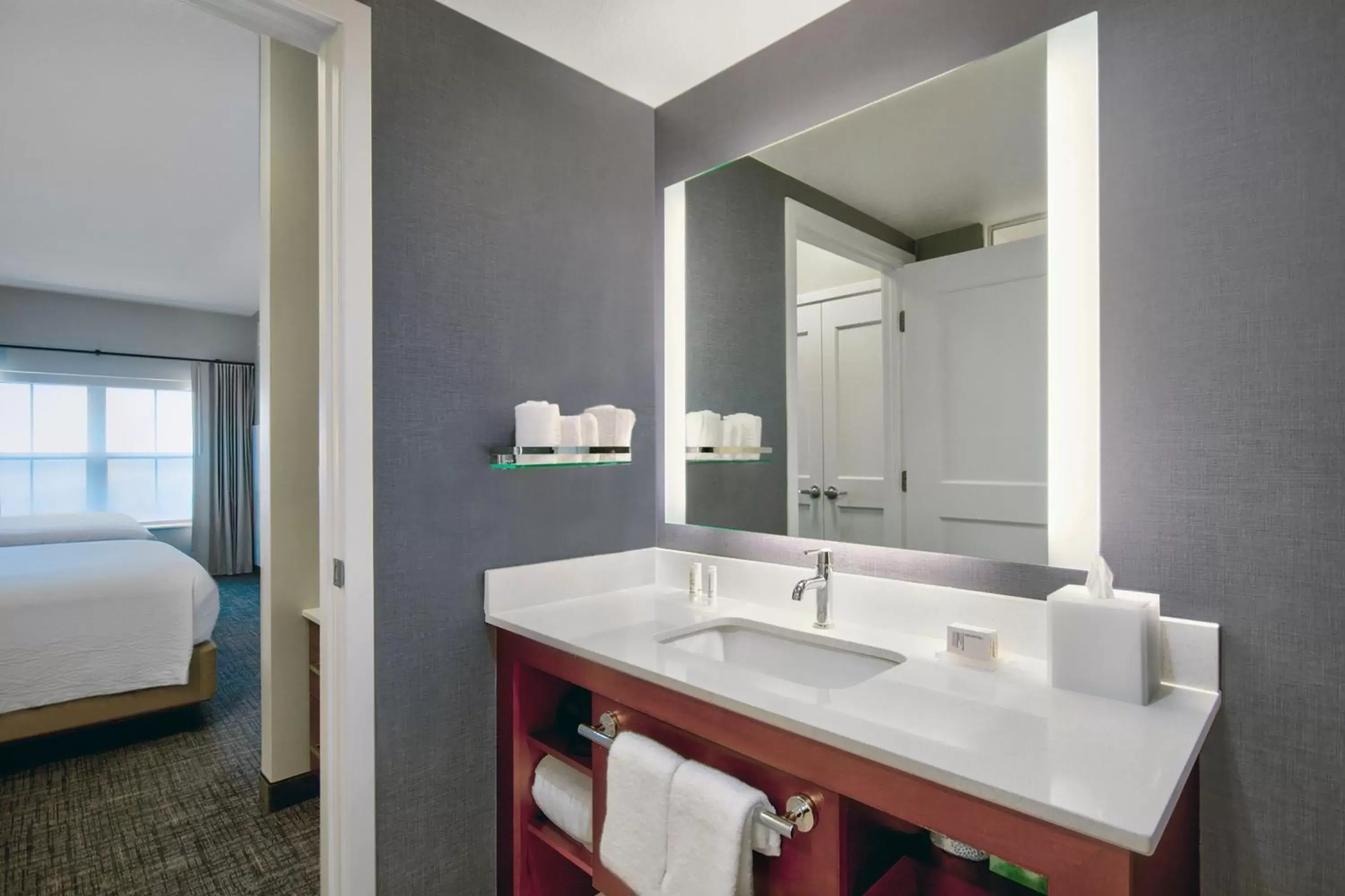 Bathroom in Residence Inn by Marriott Orlando at FLAMINGO CROSSINGS Town Center