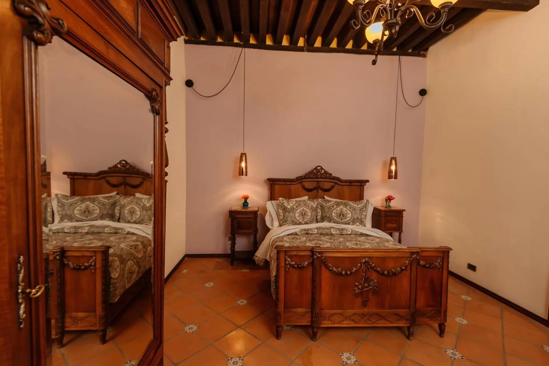 Bed in Hotel Marqués del Ángel