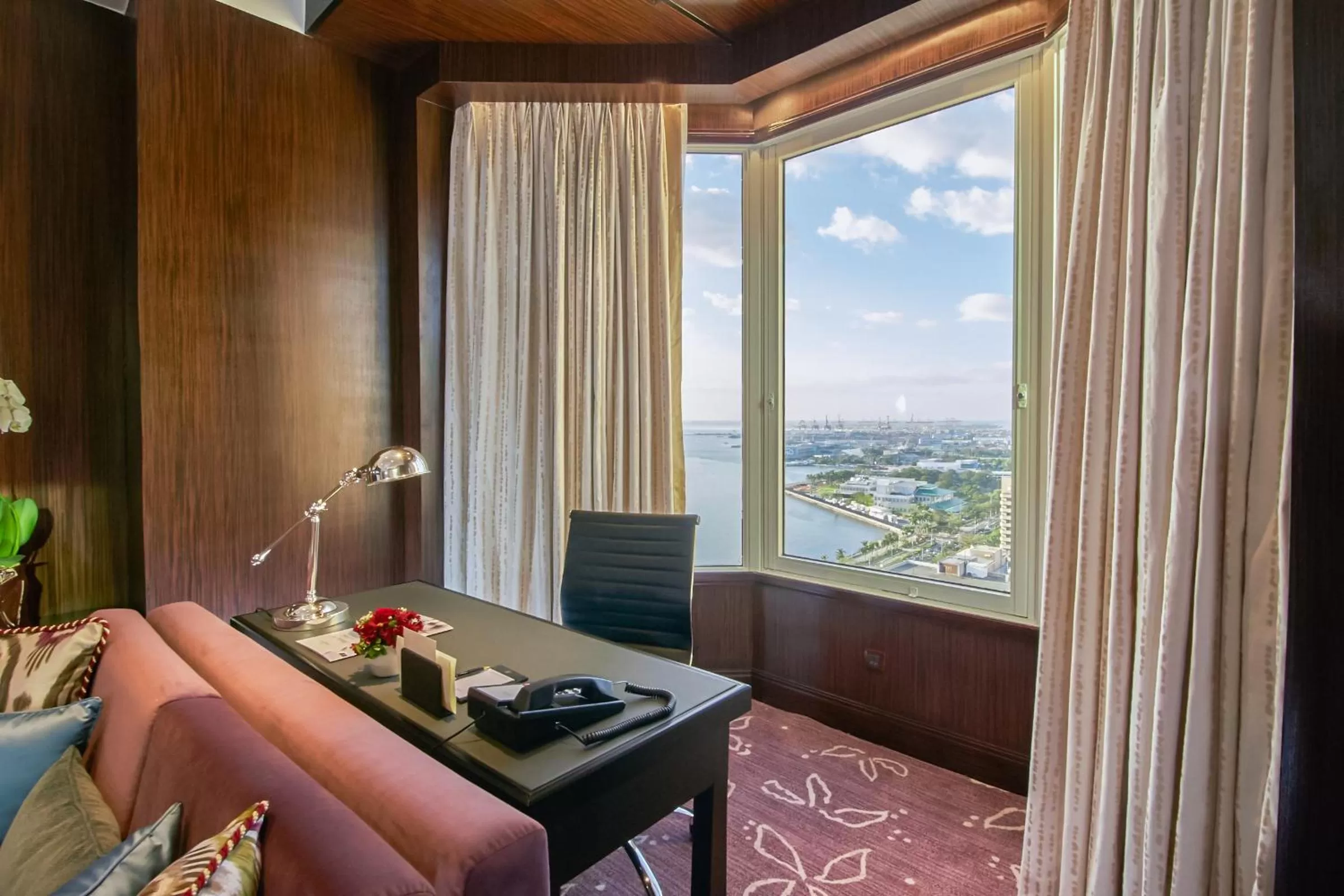 Living room in Diamond Hotel Philippines