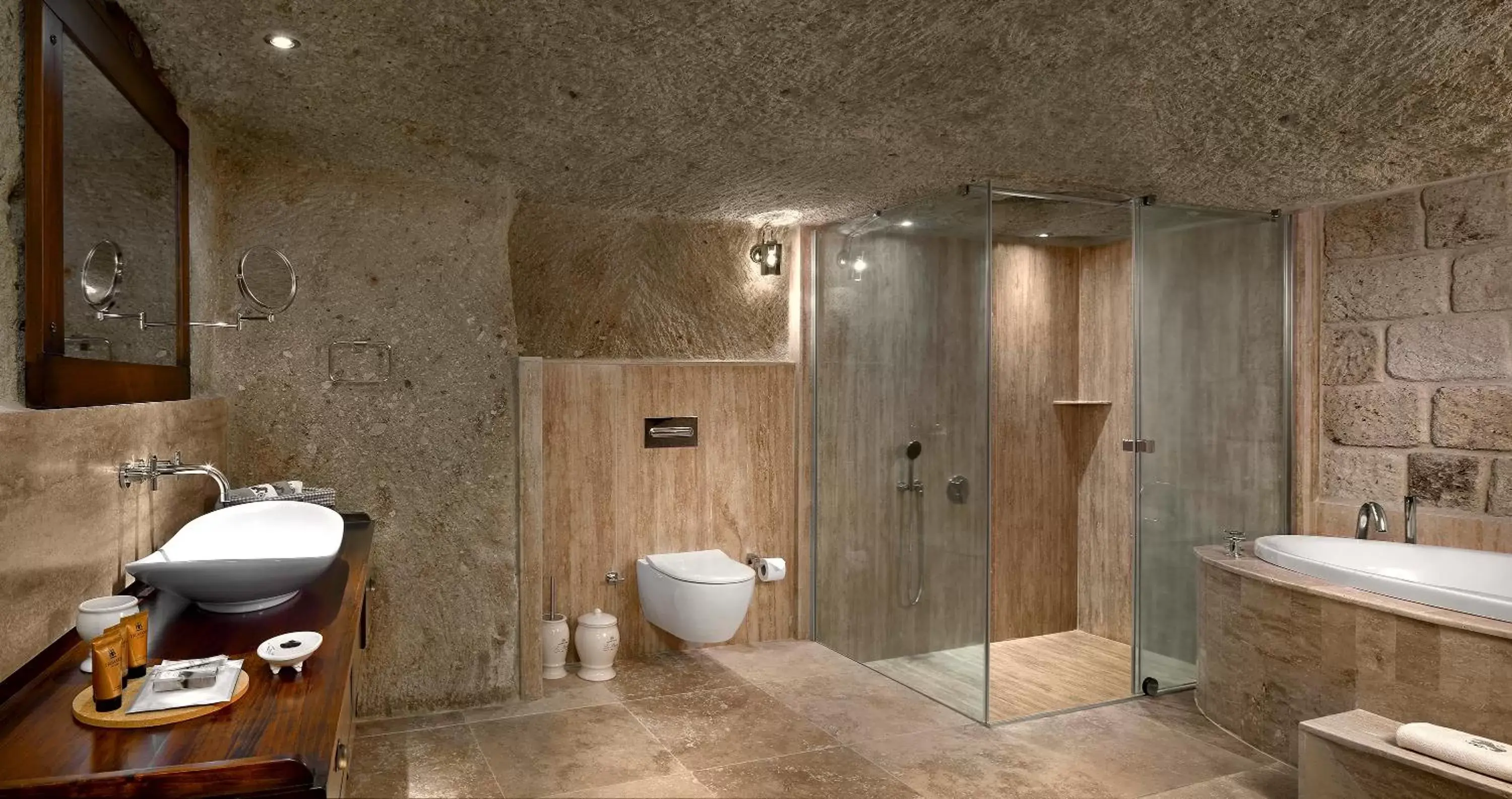 Shower, Bathroom in Seraphim Cave Suites & SPA