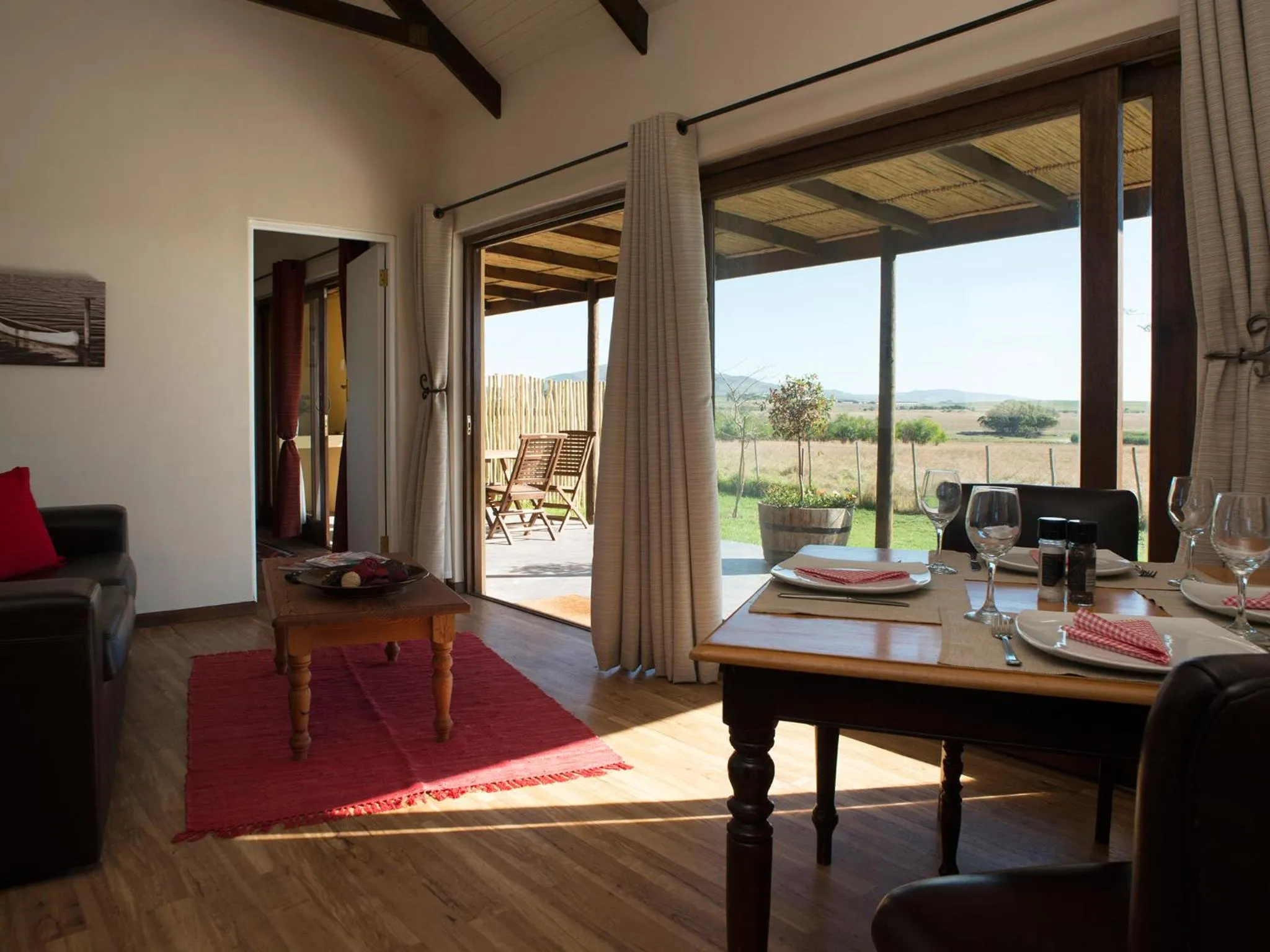 Patio in Wild Clover Cottages