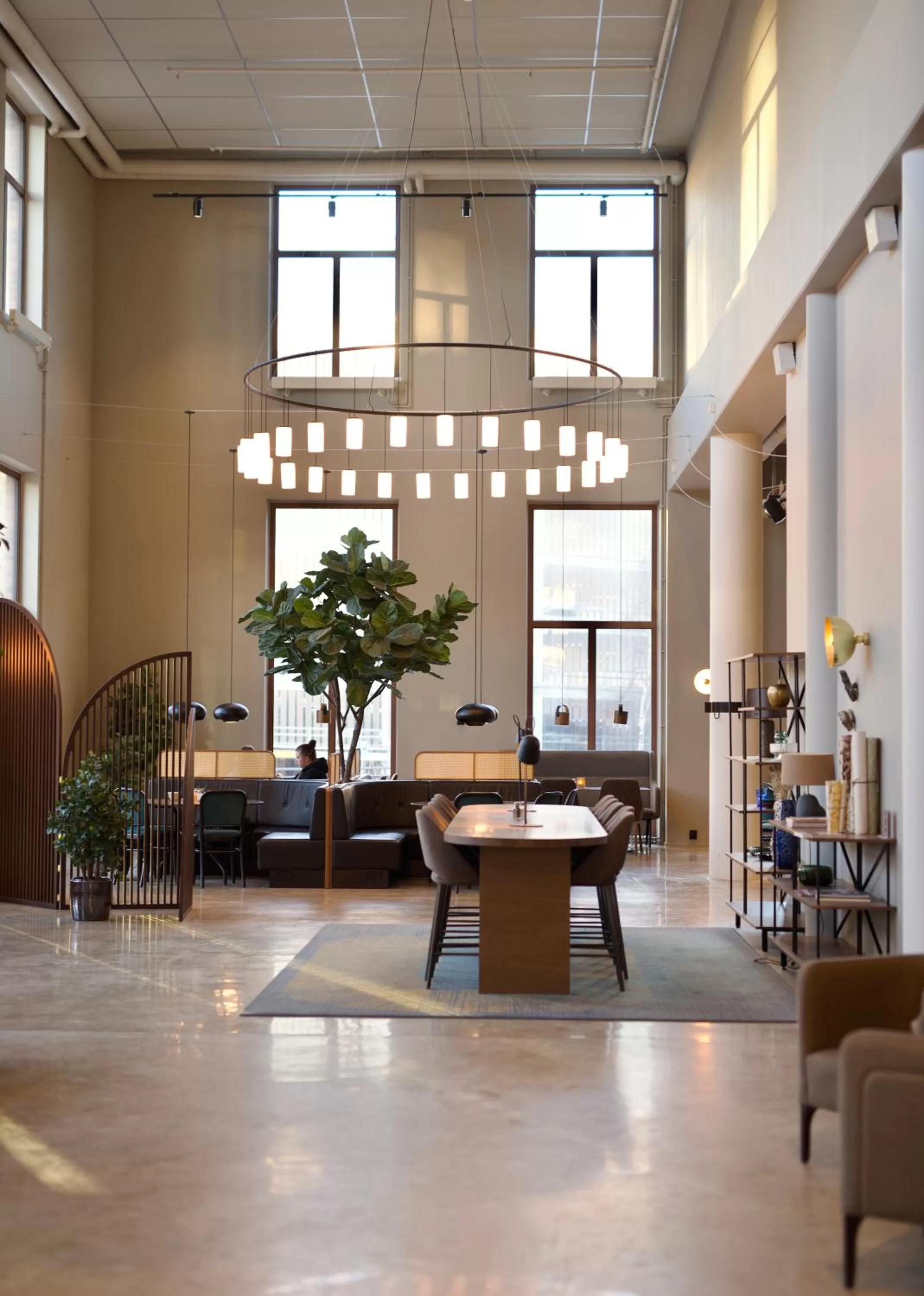 Communal lounge/ TV room in Clarion Collection Hotel Tapetfabriken