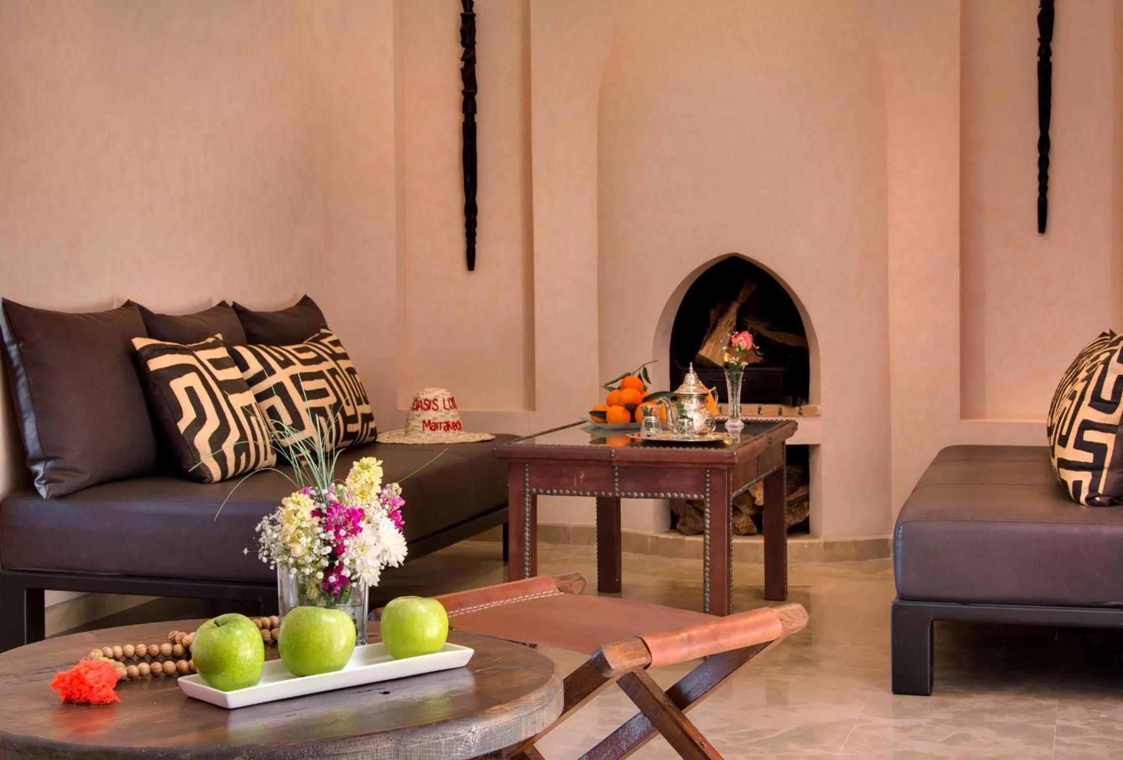 Seating area in Oasis lodges