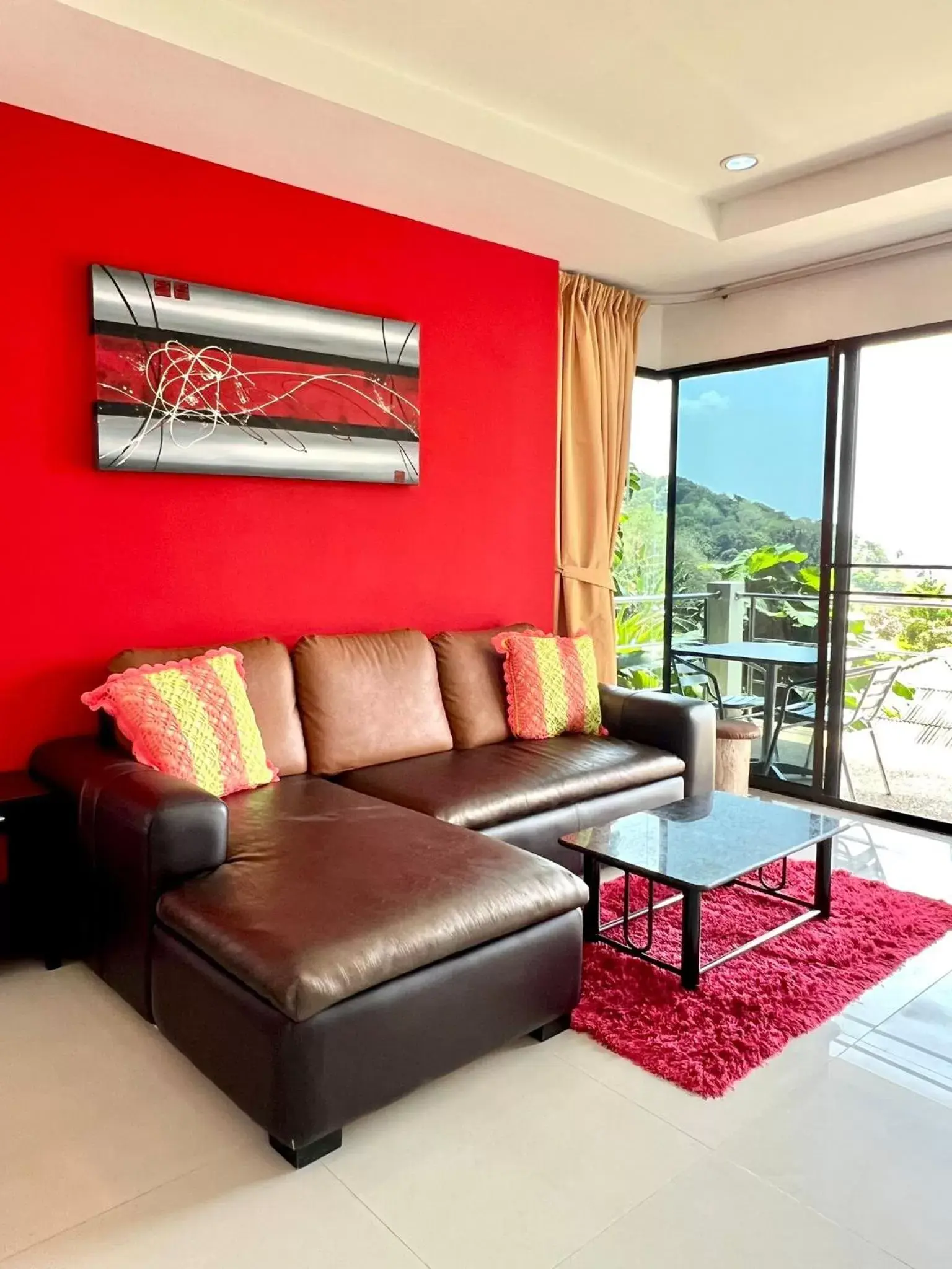 Seating Area in Mountain Seaview Luxury Apartments