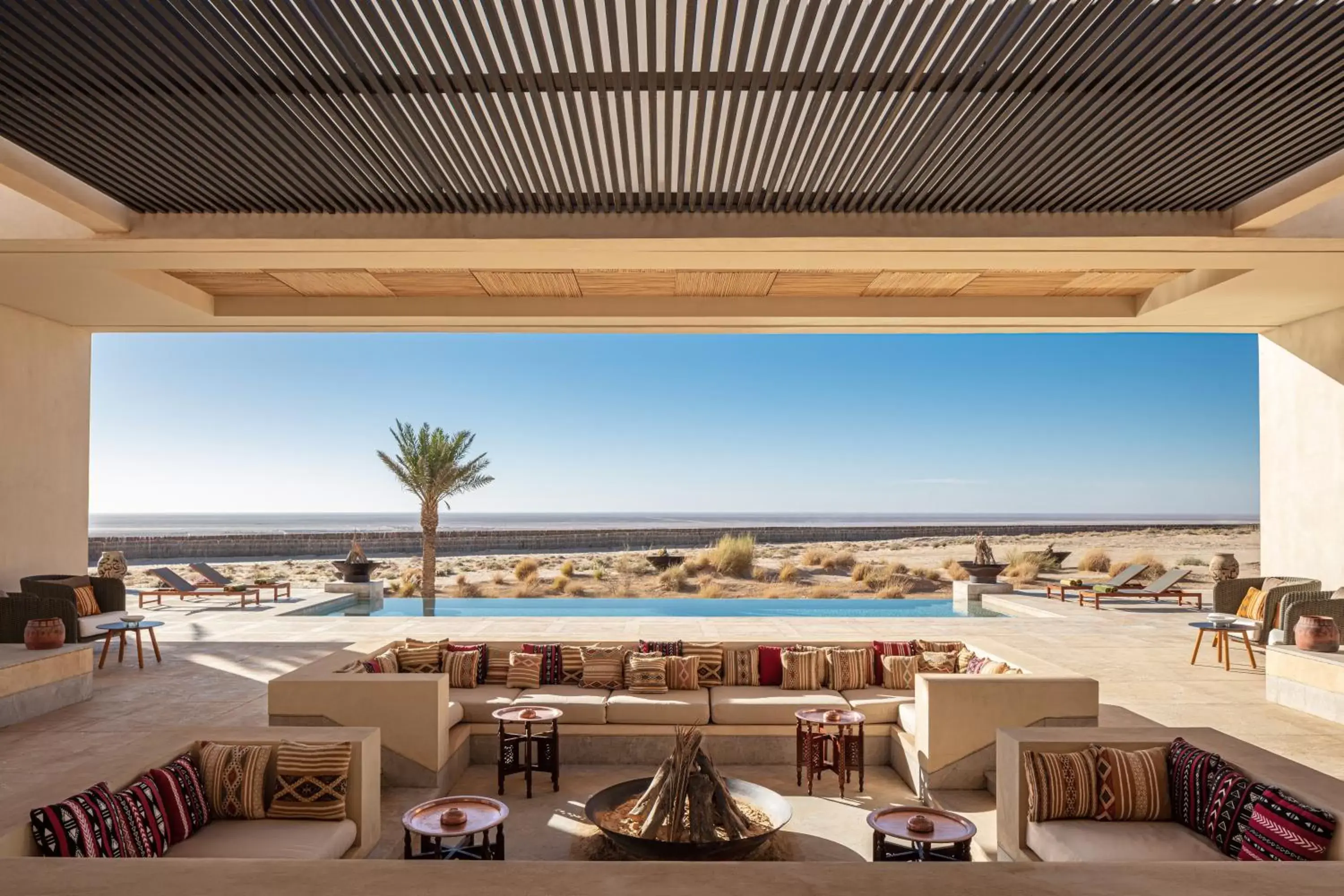 Balcony/Terrace, Pool View in Anantara Sahara-Tozeur Resort & Villas