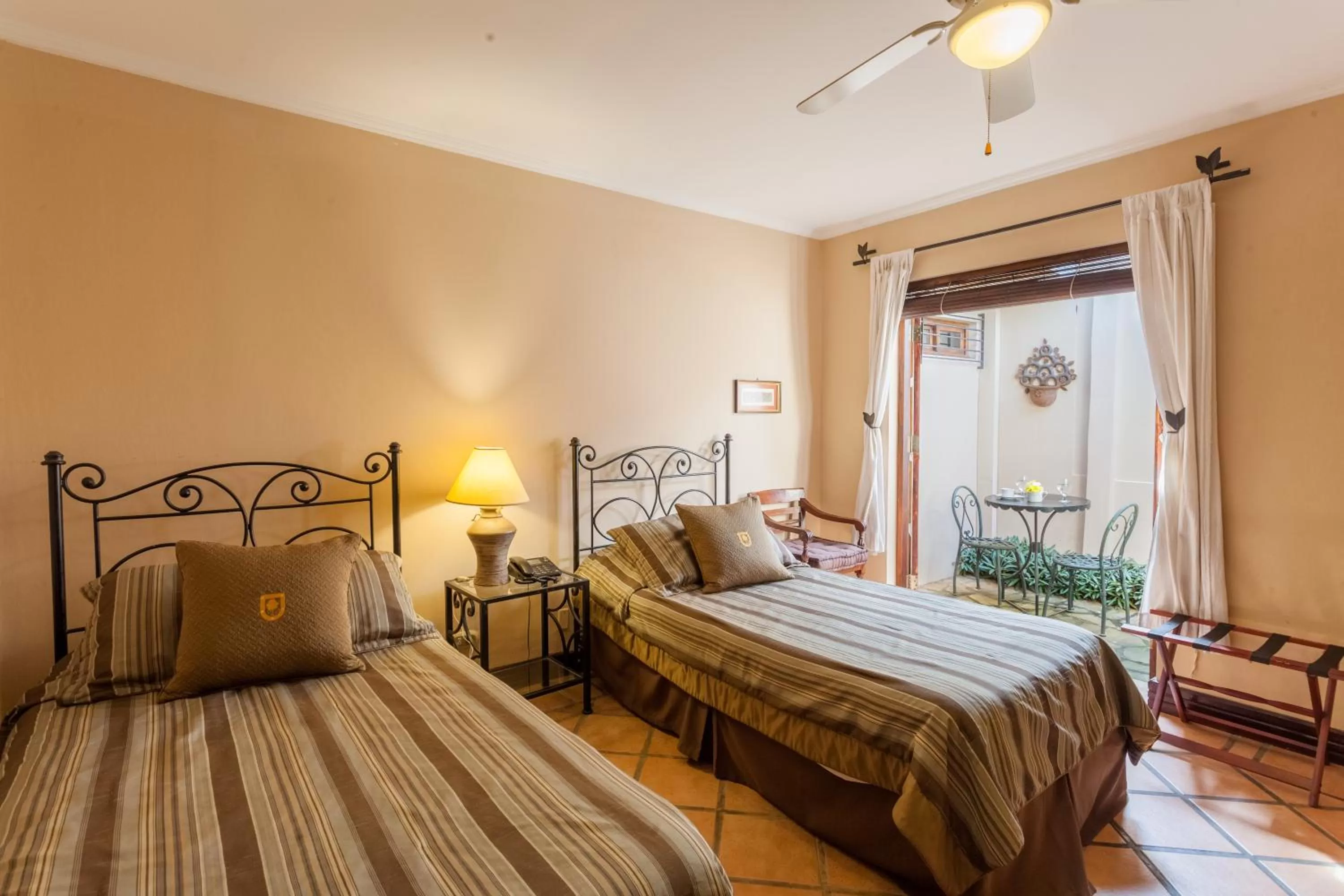 Decorative detail, Bed in Hotel Los Robles, Managua, Nicaragua